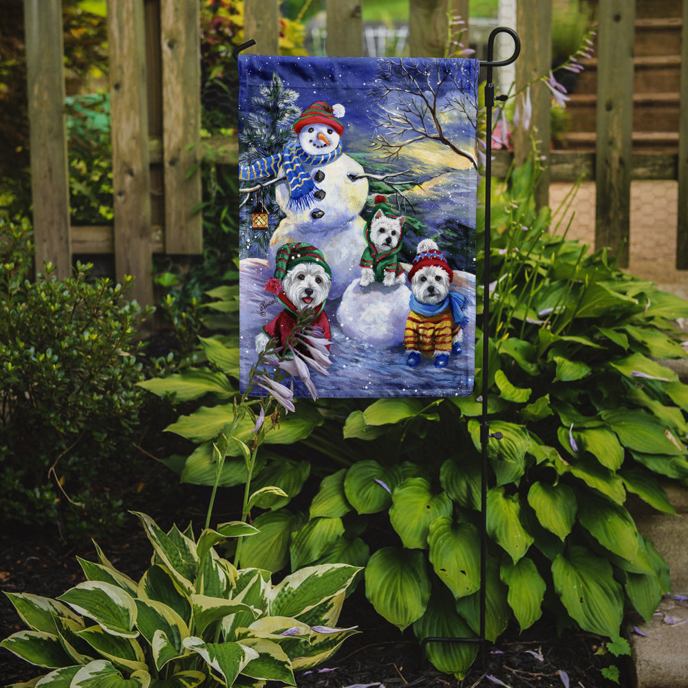 Caroline's Treasures Westie Holiay Snowballs Garden Flag – Decorative Outdoor Yard Flag PPP3208GF