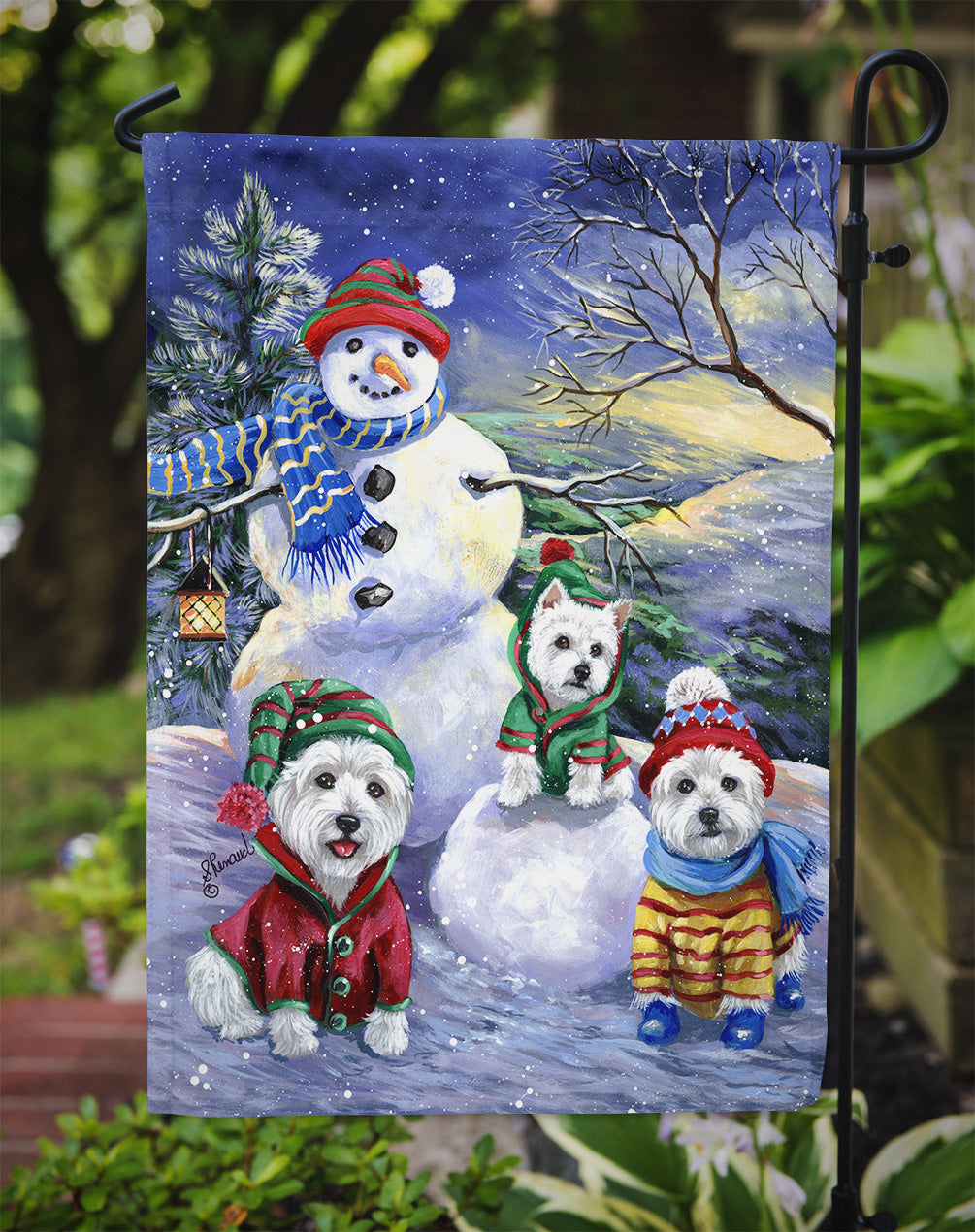 Westie Holiay Snowballs Flag Garden Size PPP3208GF  the-store.com.