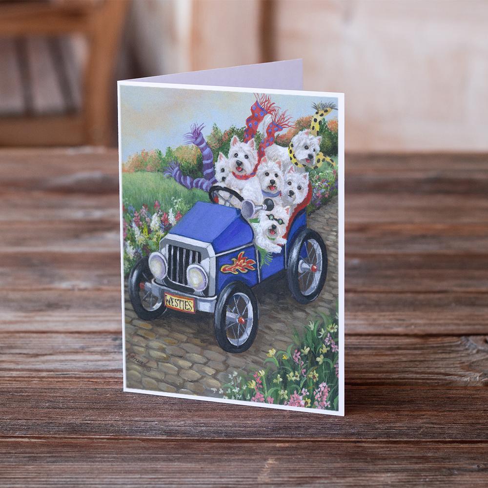 Buy this Westie Hot Rod Greeting Cards and Envelopes Pack of 8