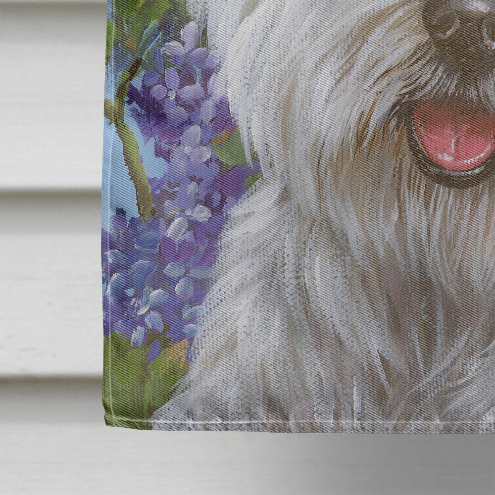 Westie Hydrangea Flag Canvas House Size PPP3210CHF