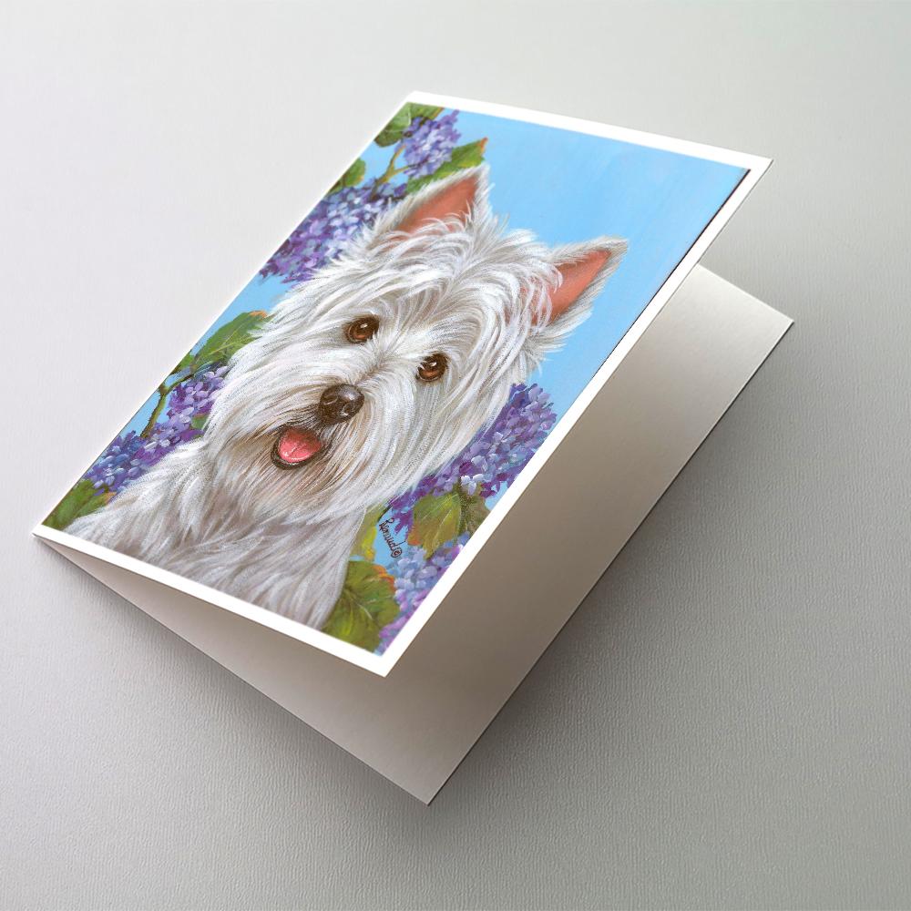Buy this Westie Hydrangea Greeting Cards and Envelopes Pack of 8