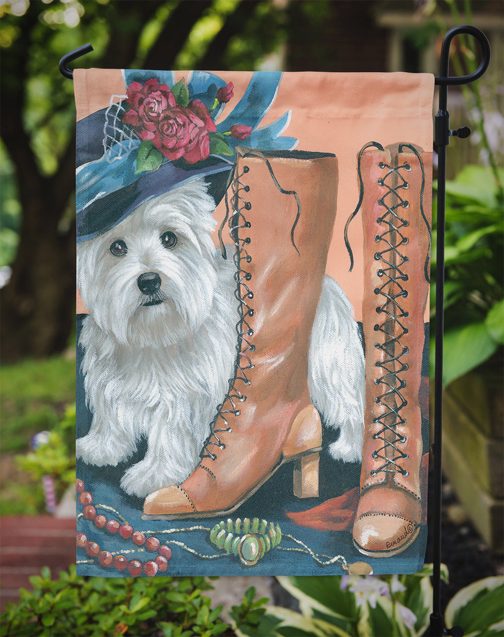 Westie in Mom's Closet Flag Garden Size PPP3211GF  the-store.com.