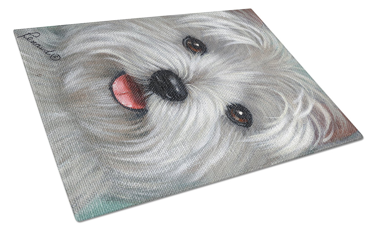 Westie Kissable Face Glass Cutting Board Large PPP3212LCB by Caroline&#39;s Treasures