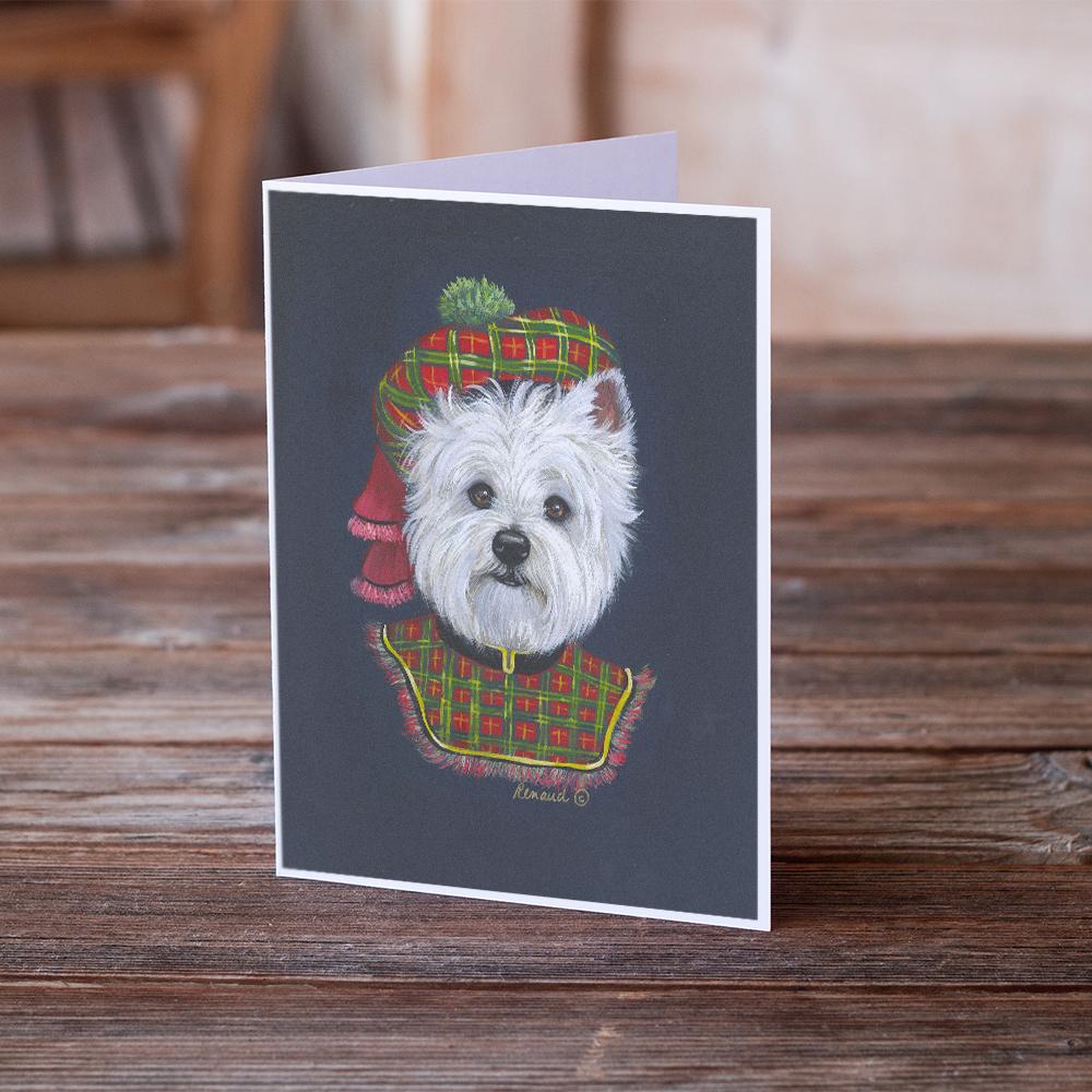 Westie Lad Plaid Greeting Cards and Envelopes Pack of 8 - the-store.com