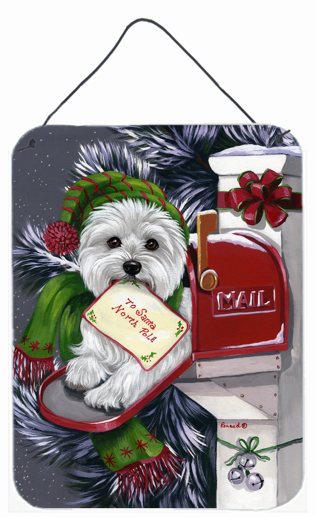 Buy this Westie Christmas Letter to Santa Wall or Door Hanging Prints PPP3215DS1216