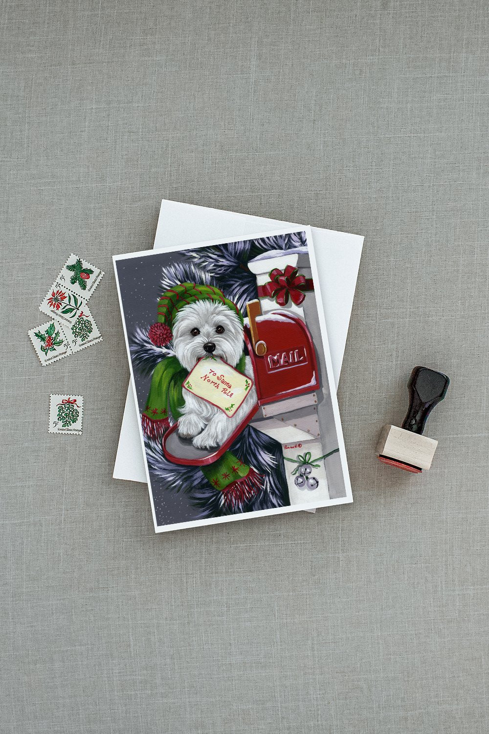 Westie Christmas Letter to Santa Greeting Cards and Envelopes Pack of 8 - the-store.com