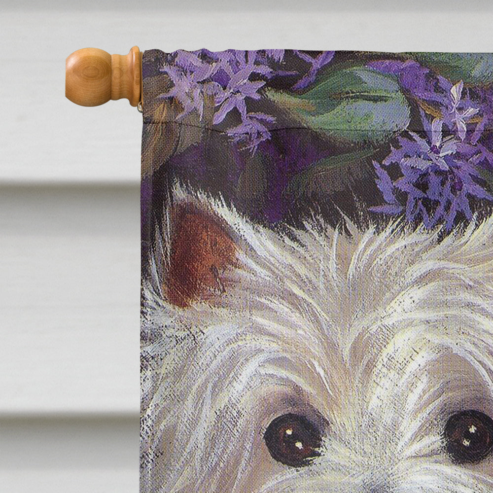 Westie Lily & Lilacs Flag Canvas House Size PPP3216CHF  the-store.com.