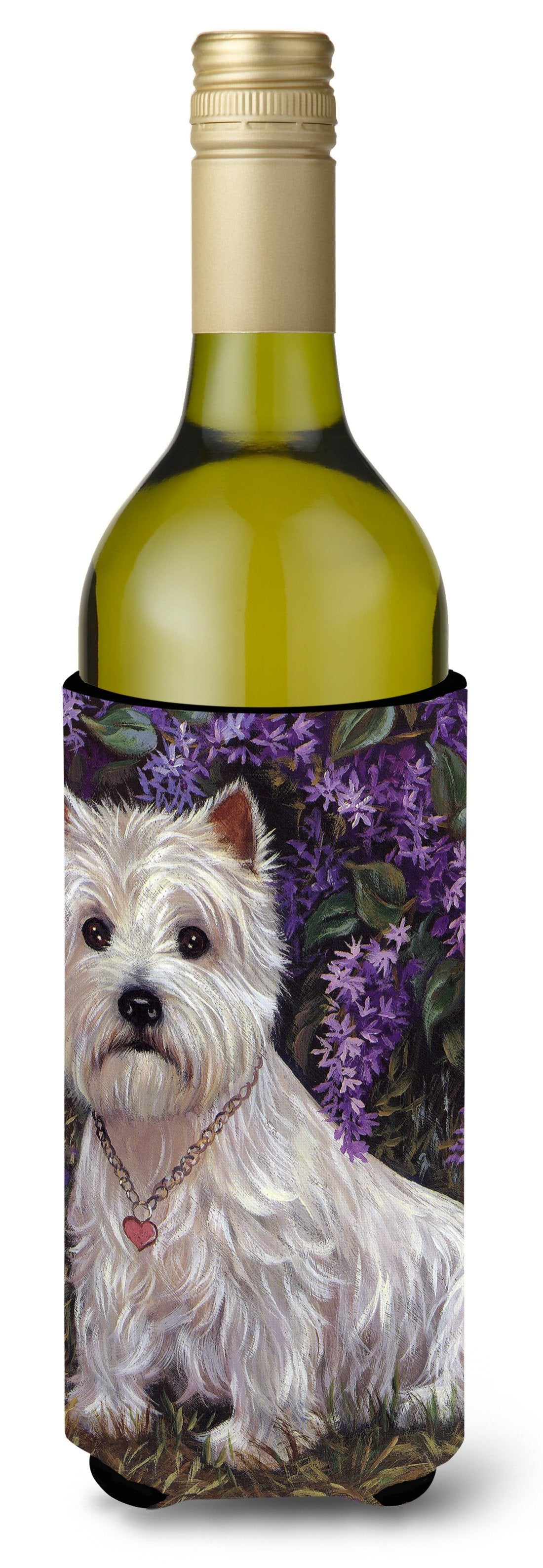 Westie Lily &amp; Lilacs Wine Bottle Hugger PPP3216LITERK by Caroline&#39;s Treasures