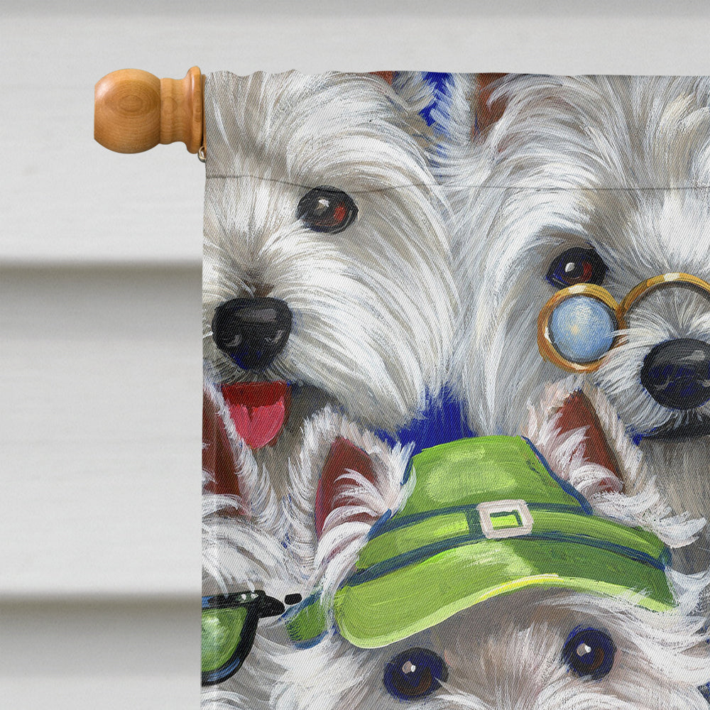 Westie Many Faces Flag Canvas House Size PPP3217CHF  the-store.com.