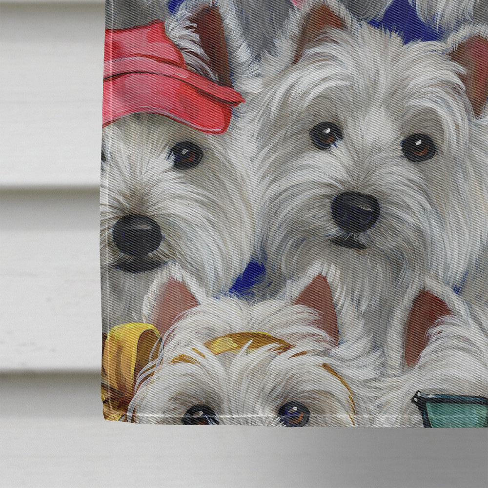 Westie Many Faces Flag Canvas House Size PPP3217CHF  the-store.com.