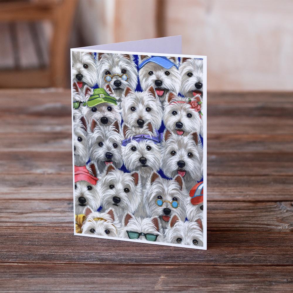 Buy this Westie Many Faces Greeting Cards and Envelopes Pack of 8