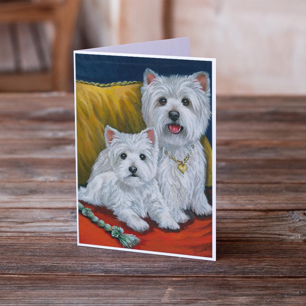 Westie Mom and Pup Greeting Cards and Envelopes Pack of 8 - the-store.com