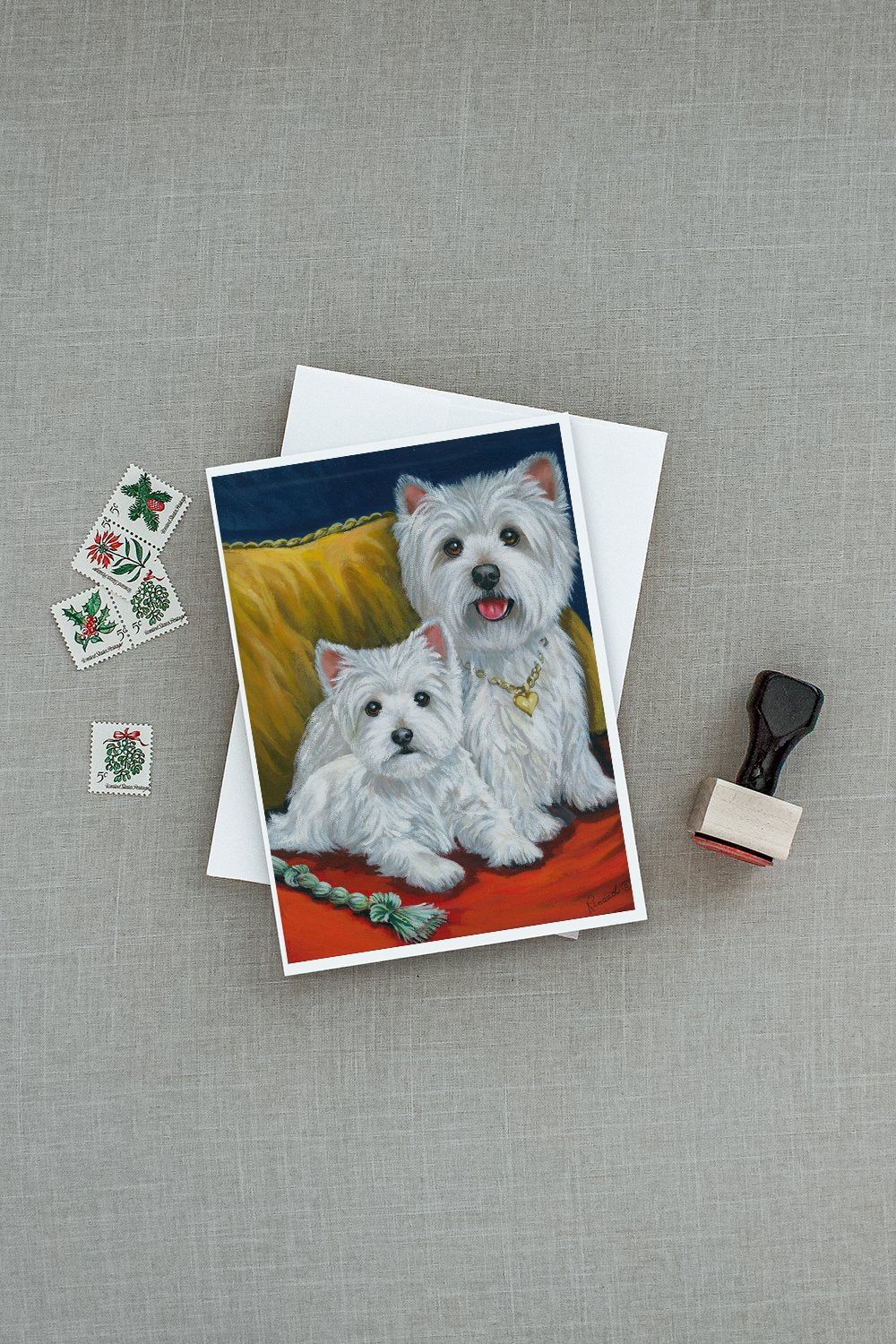 Westie Mom and Pup Greeting Cards and Envelopes Pack of 8 - the-store.com