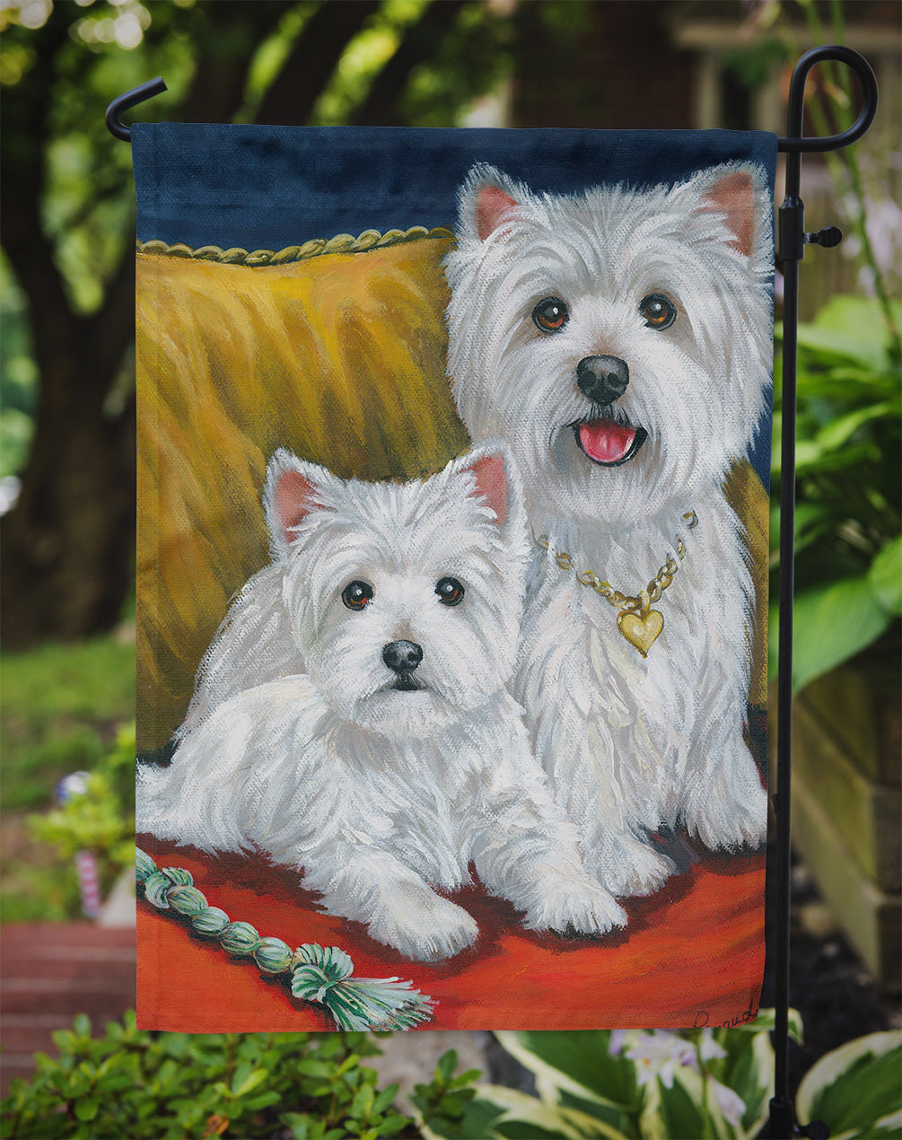 Westie Mom and Pup Flag Garden Size PPP3218GF  the-store.com.