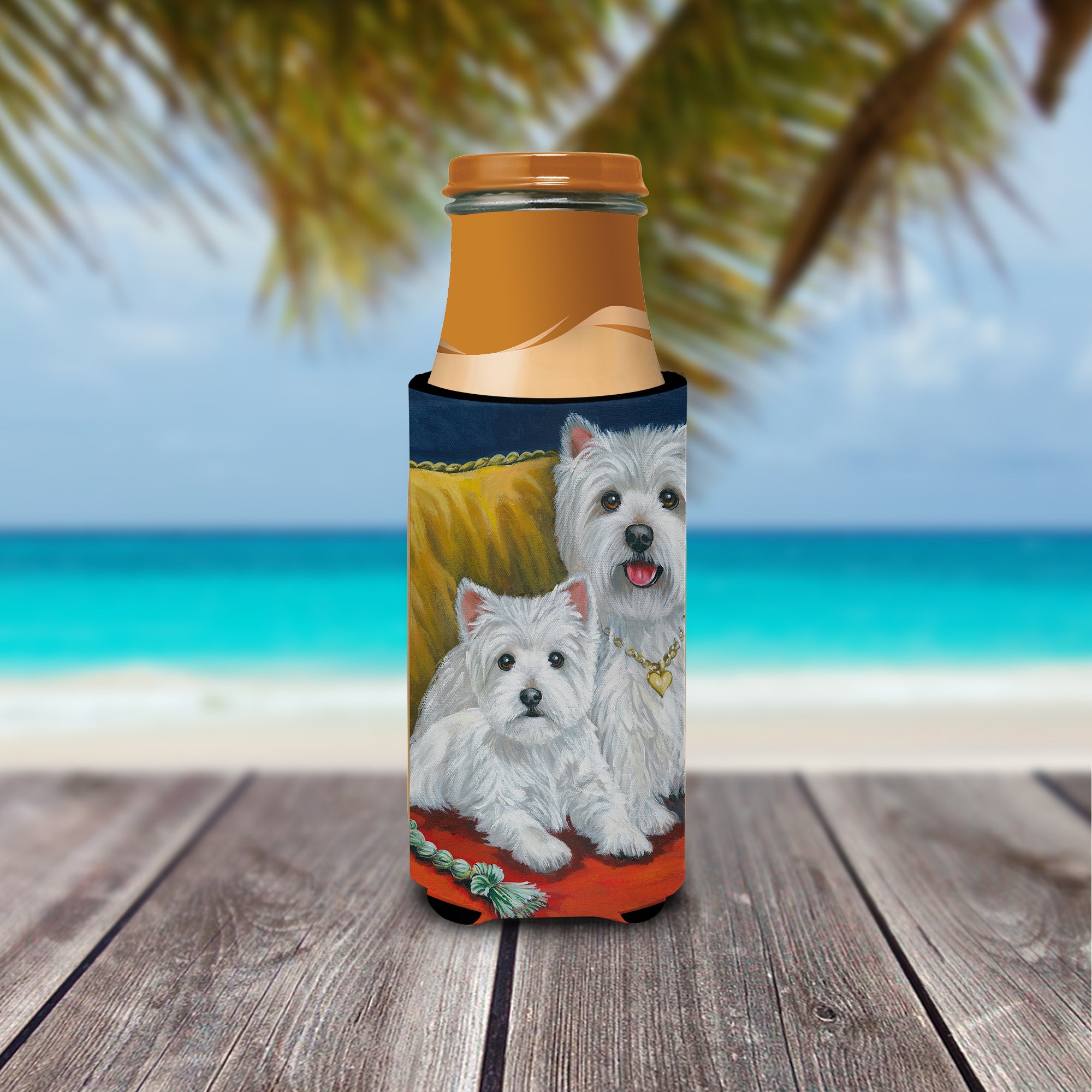 Westie Mom and Pup Ultra Hugger for slim cans PPP3218MUK  the-store.com.