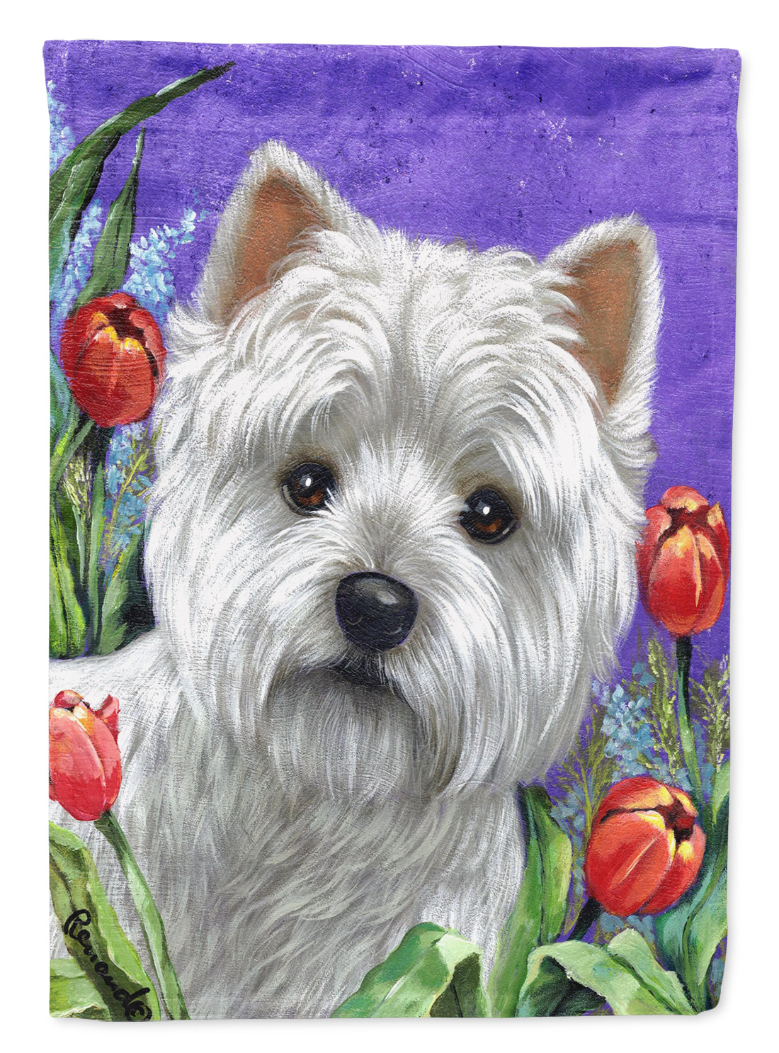 Westie Paradise Flag Canvas House Size PPP3220CHF