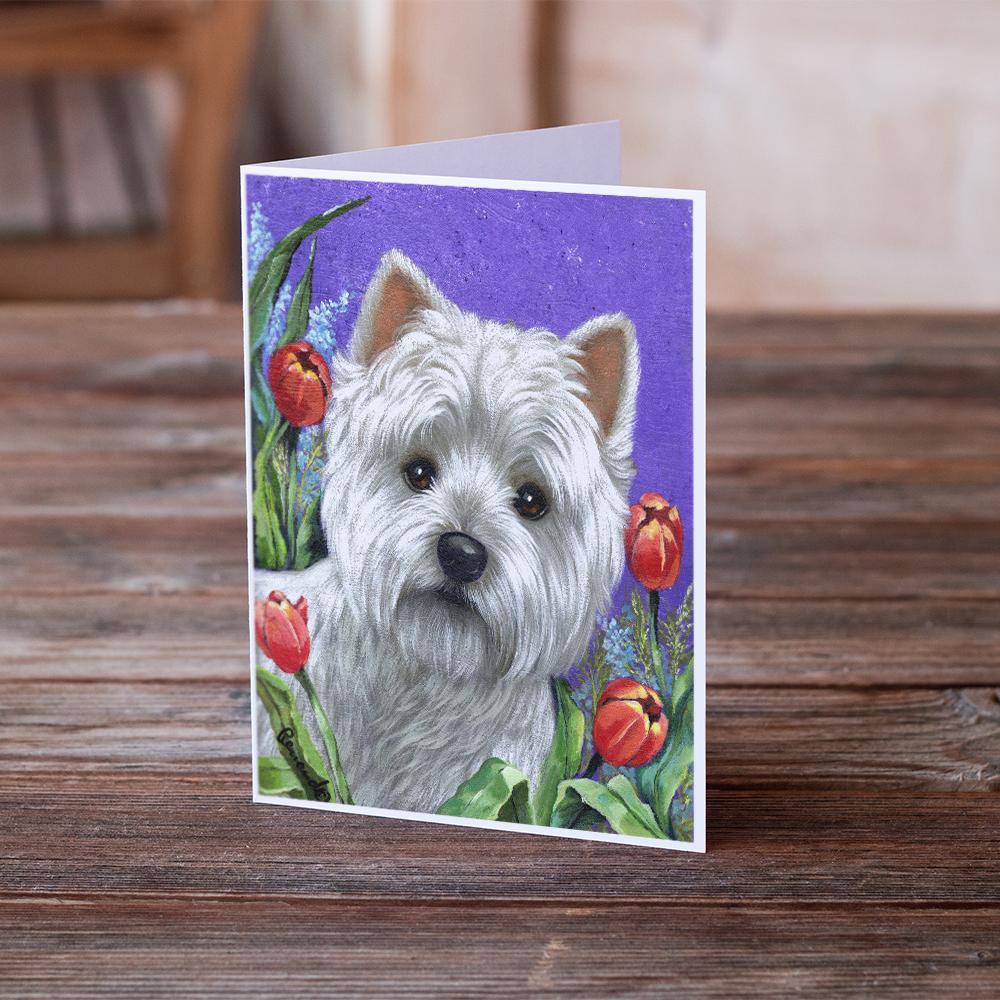 Westie Paradise Greeting Cards and Envelopes Pack of 8 - the-store.com