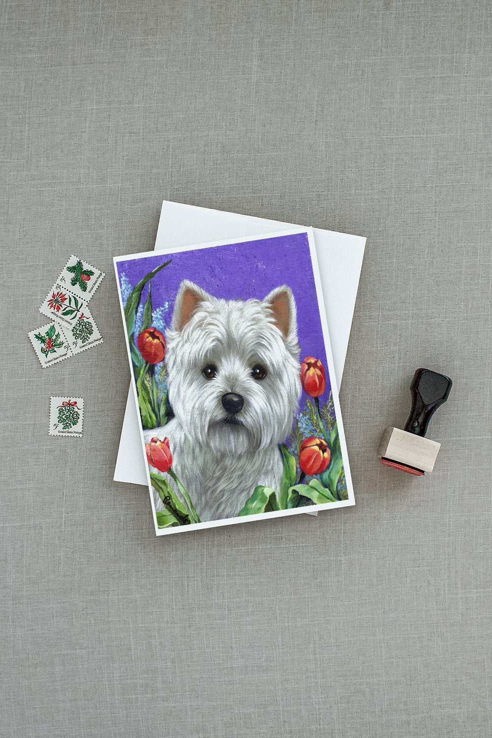 Westie Paradise Greeting Cards and Envelopes Pack of 8 - the-store.com