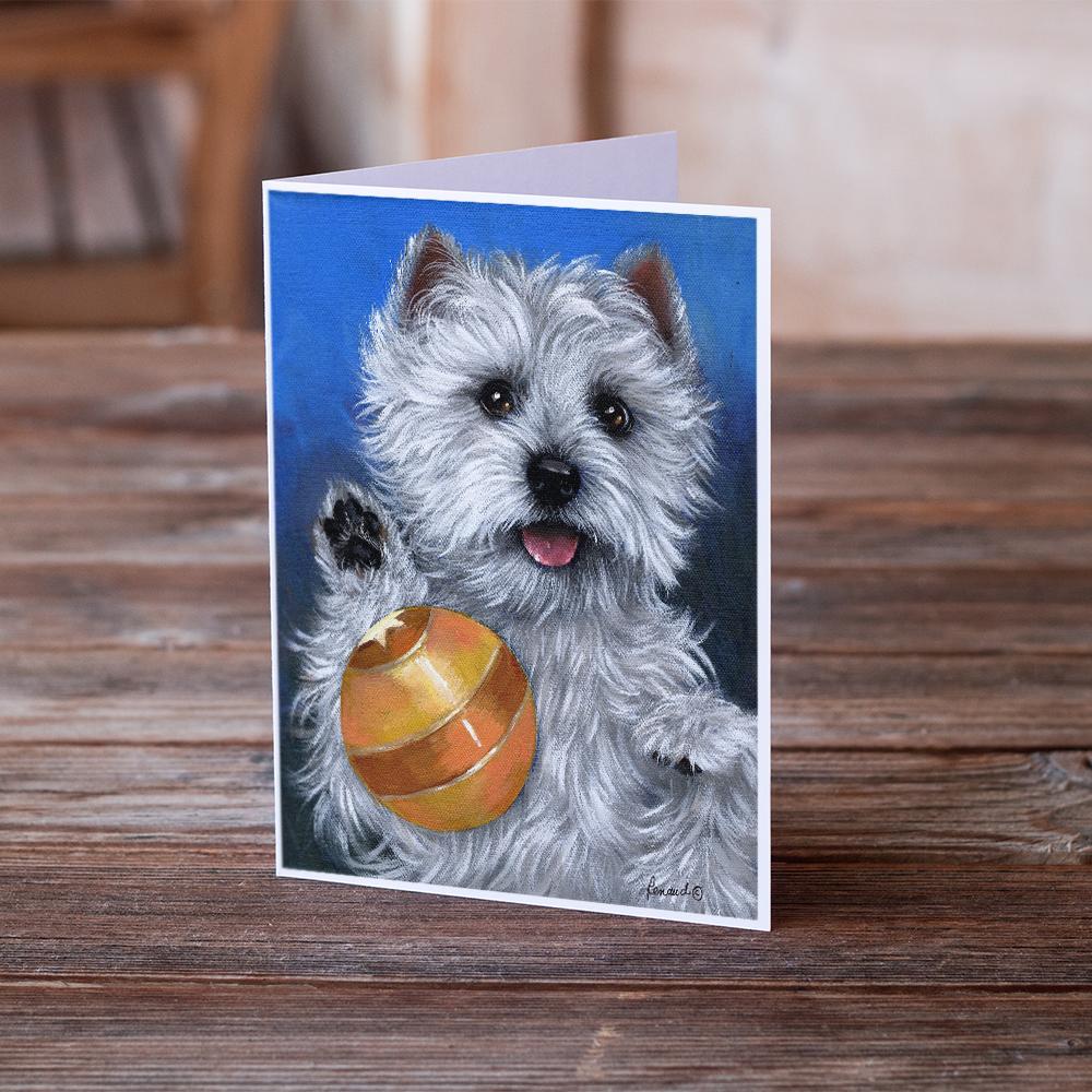 Buy this Westie Play Ball Greeting Cards and Envelopes Pack of 8