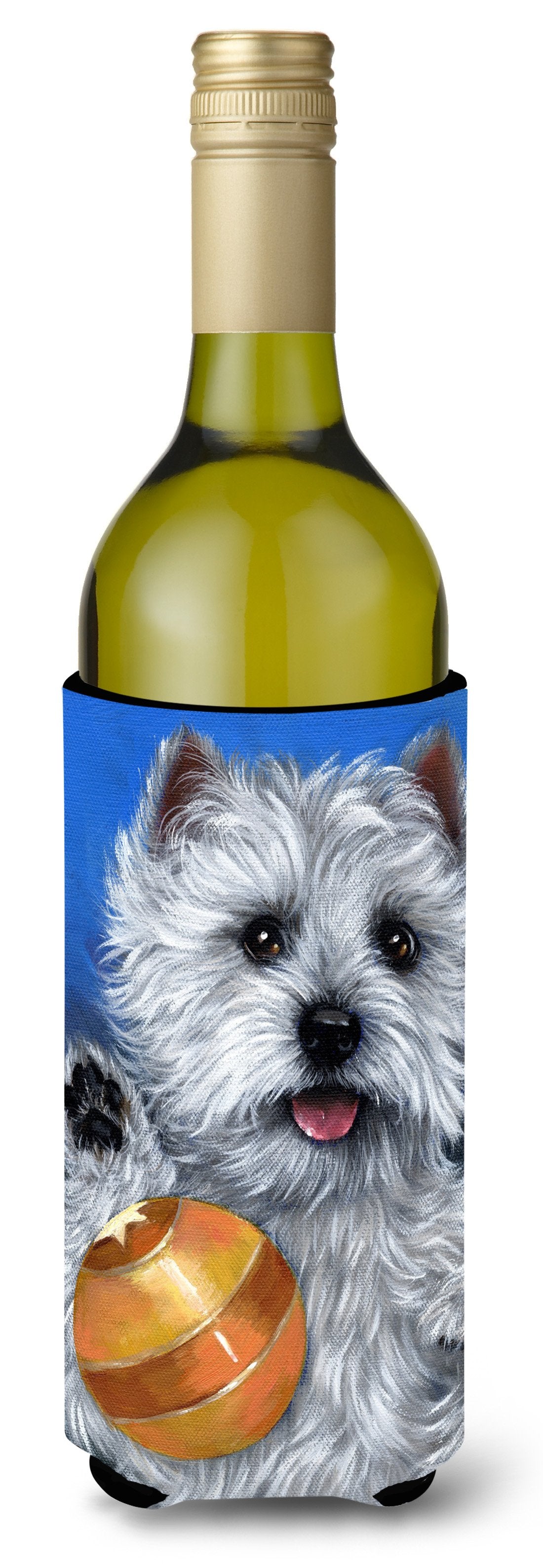Westie Play Ball Wine Bottle Hugger PPP3223LITERK by Caroline&#39;s Treasures