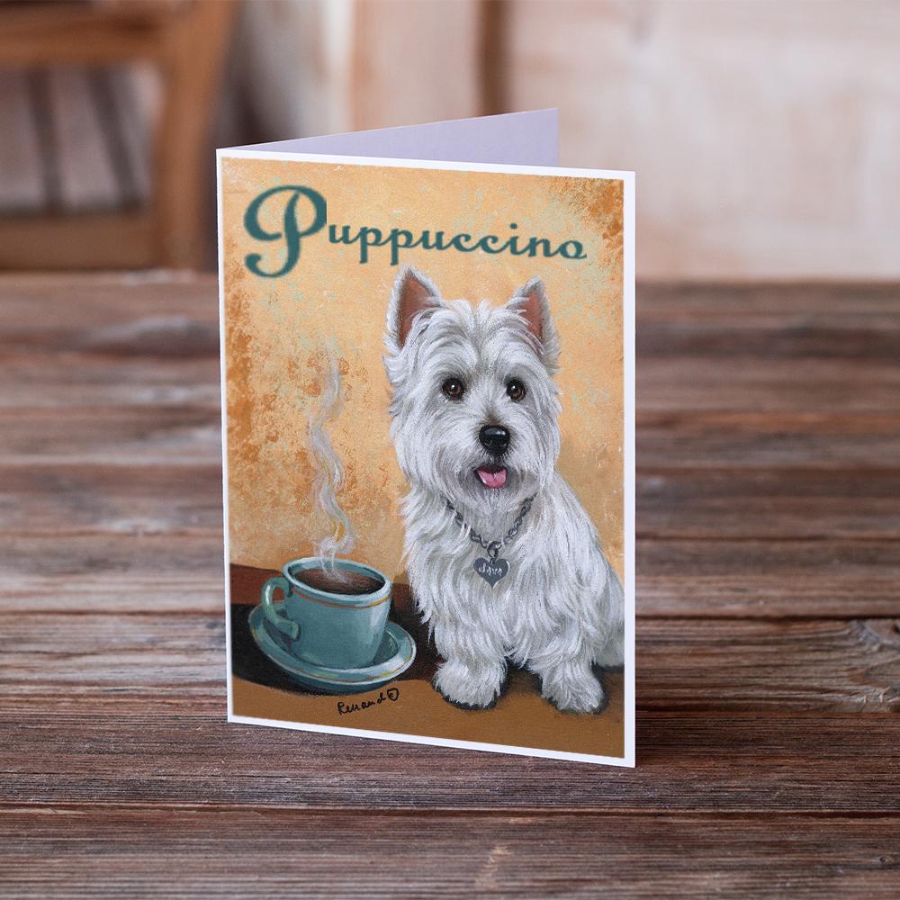Buy this Westie Puppuccino Greeting Cards and Envelopes Pack of 8
