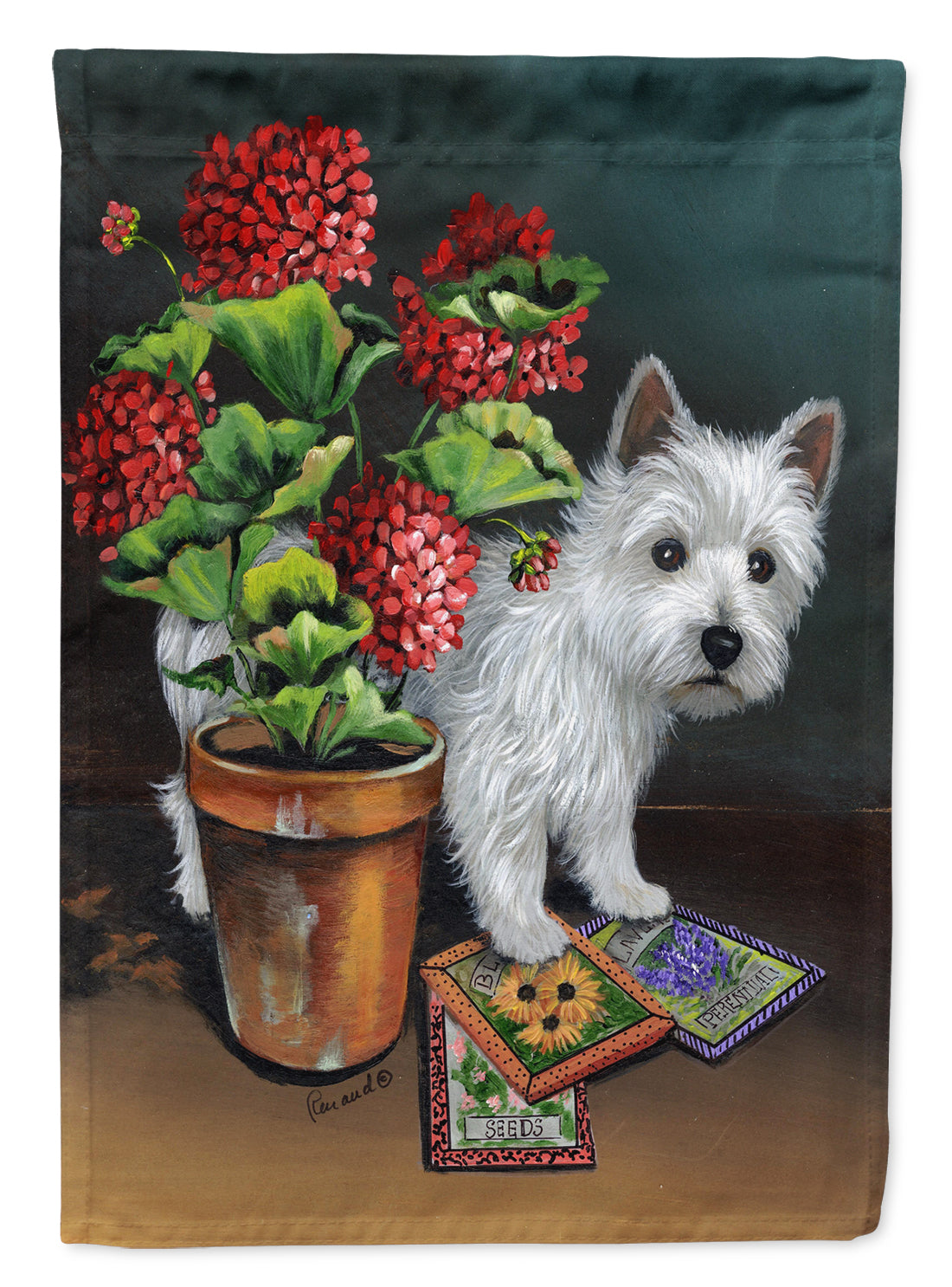 Westie Seedlings Flag Canvas House Size PPP3231CHF