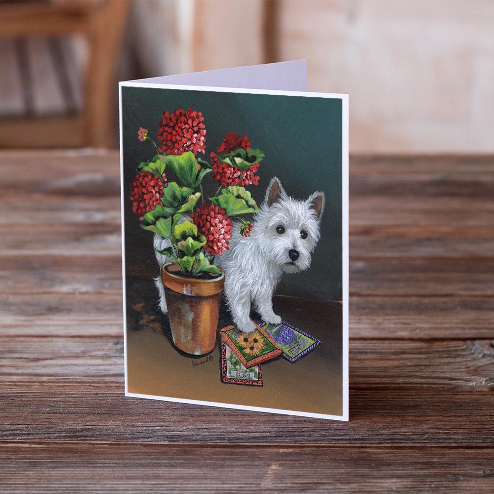 Westie Seedlings Greeting Cards and Envelopes Pack of 8 - the-store.com