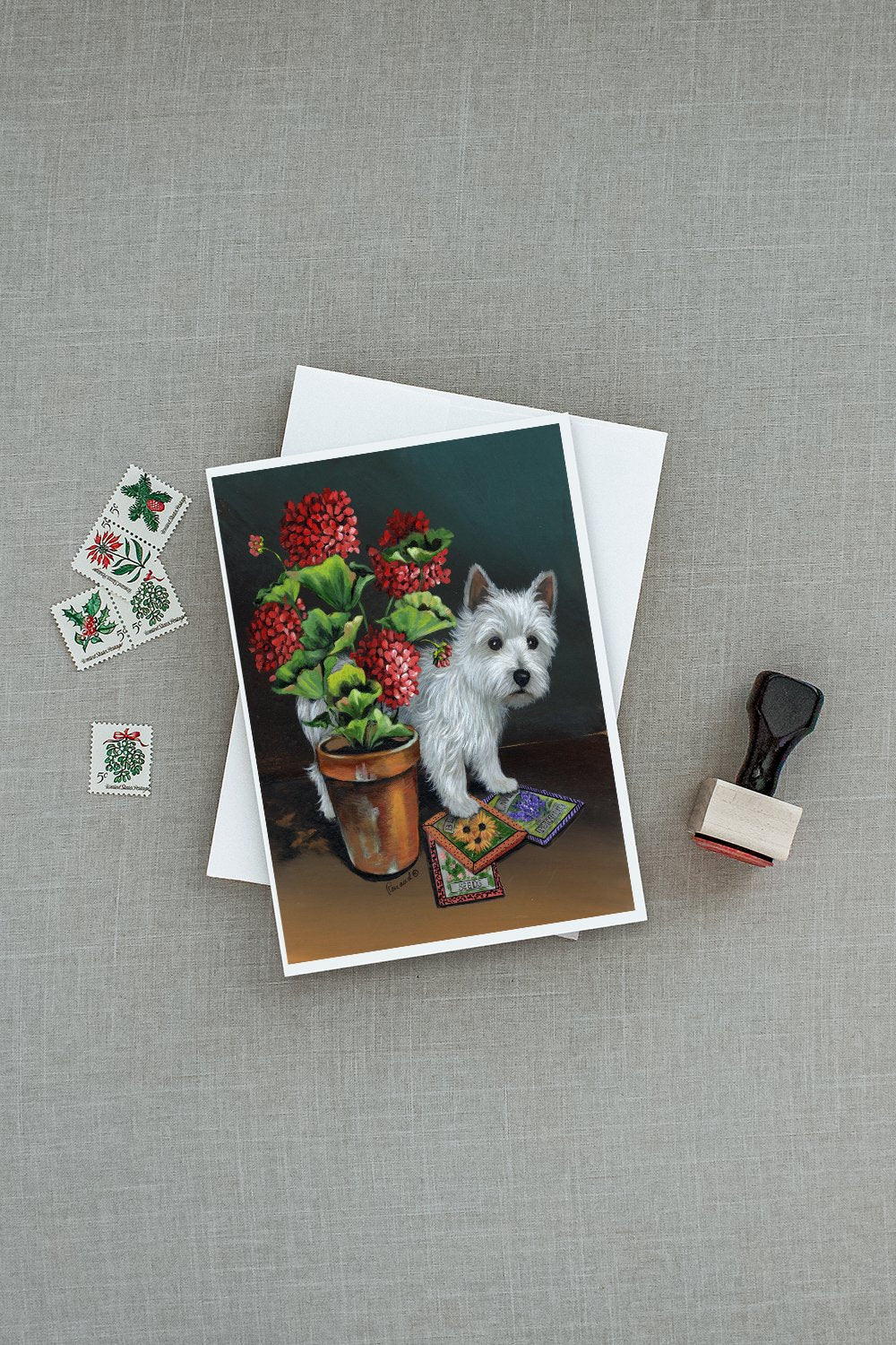 Westie Seedlings Greeting Cards and Envelopes Pack of 8 - the-store.com