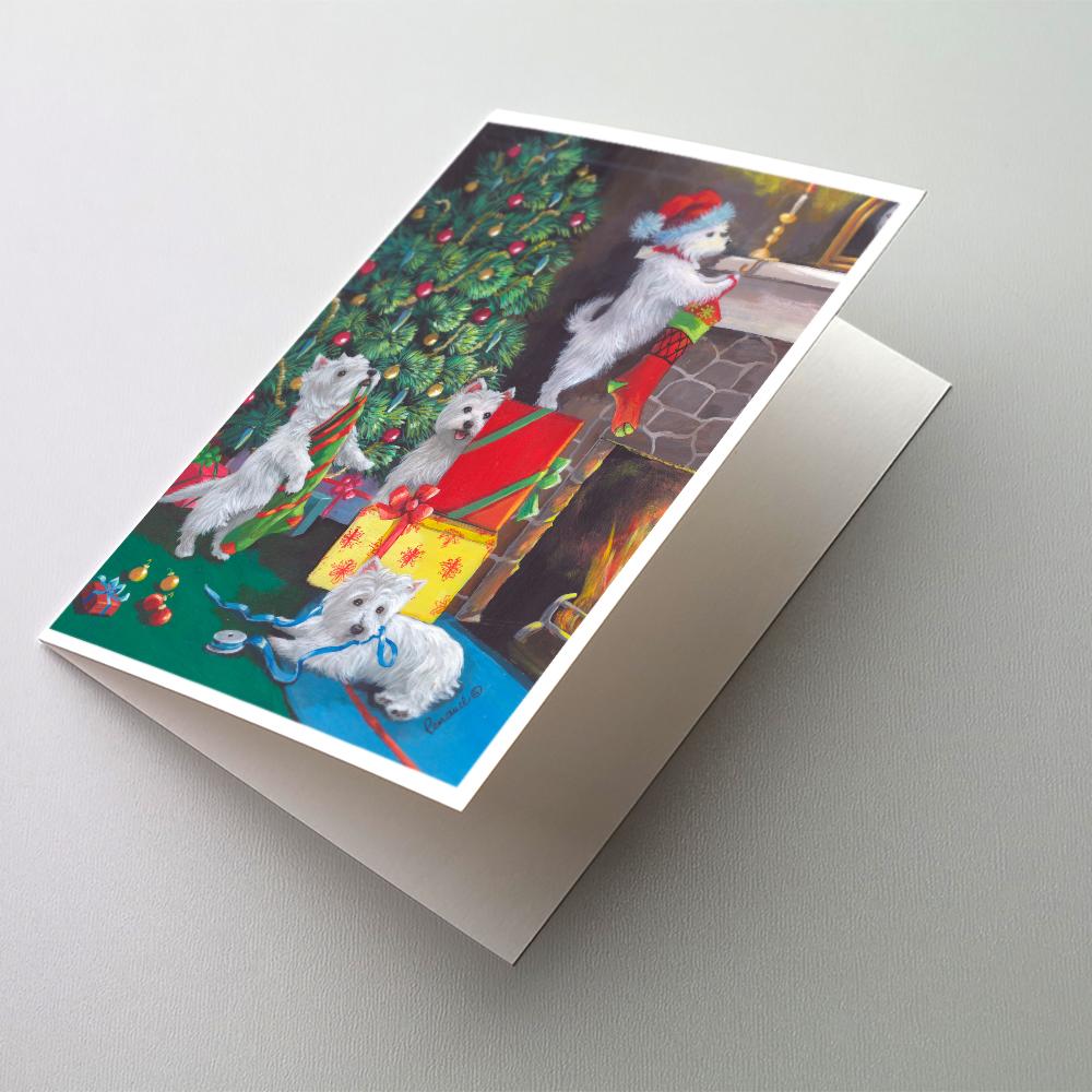 Buy this Westie Christmas Decorating Greeting Cards and Envelopes Pack of 8