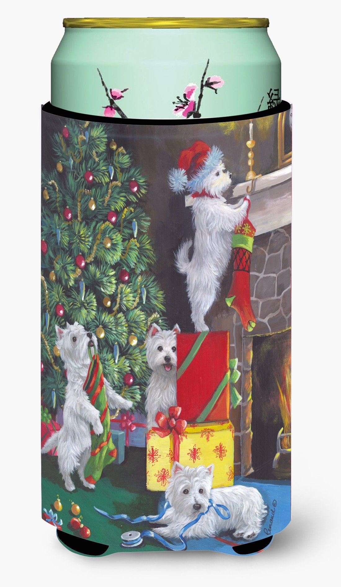 Westie Christmas Decorating Tall Boy Hugger PPP3233TBC by Caroline&#39;s Treasures