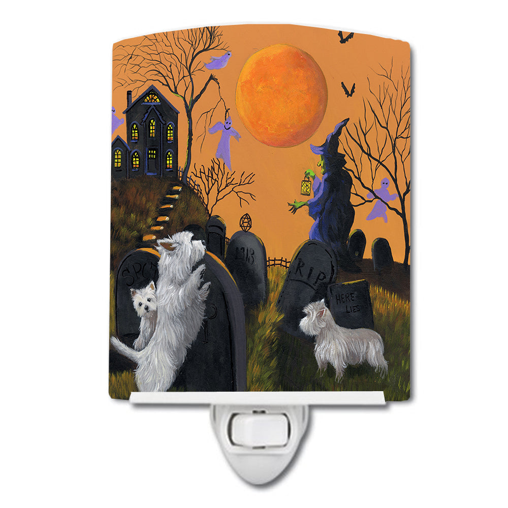 Westie Wicked Witch Ceramic Night Light PPP3234CNL - the-store.com