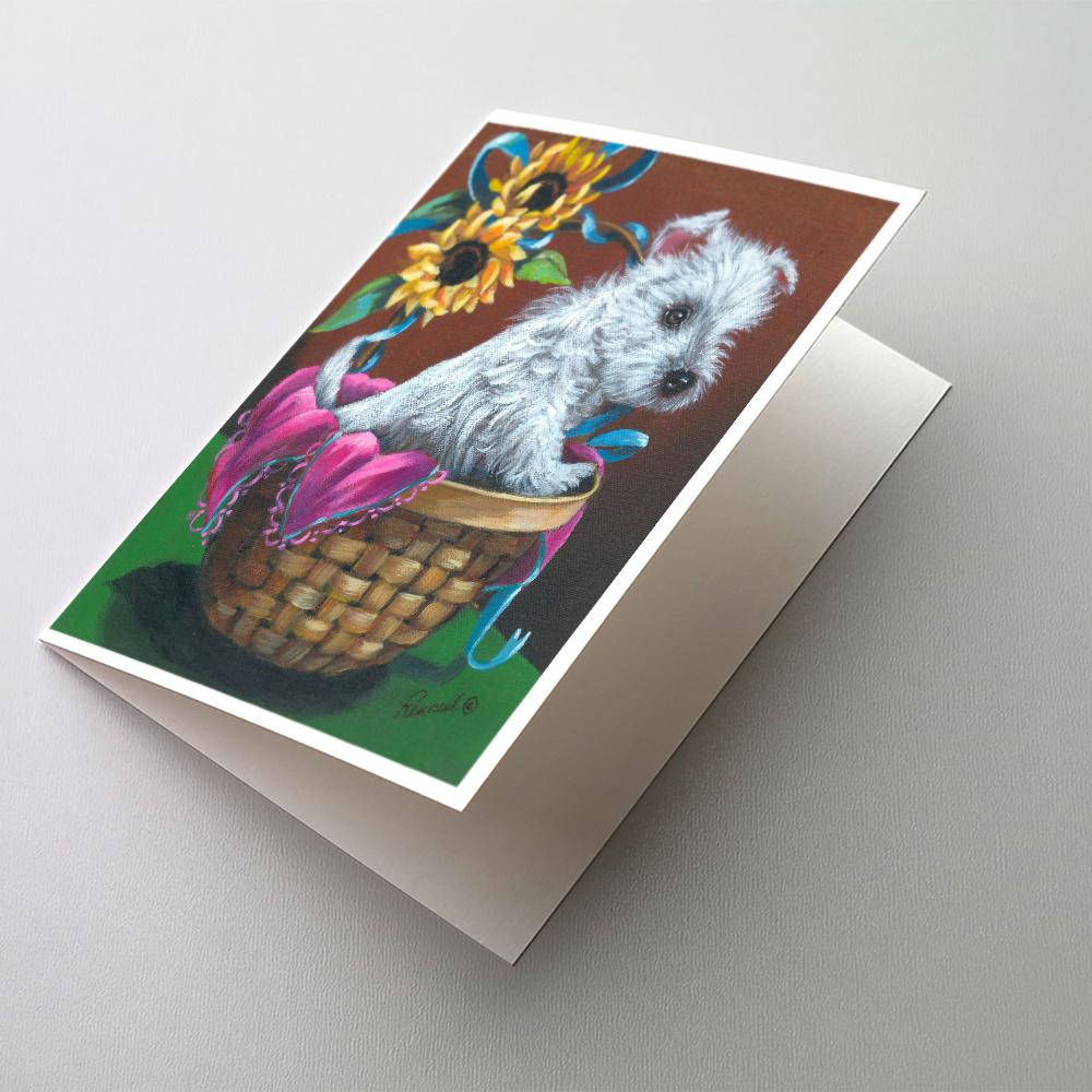 Buy this Westie Zoe and Sunflowers Greeting Cards and Envelopes Pack of 8