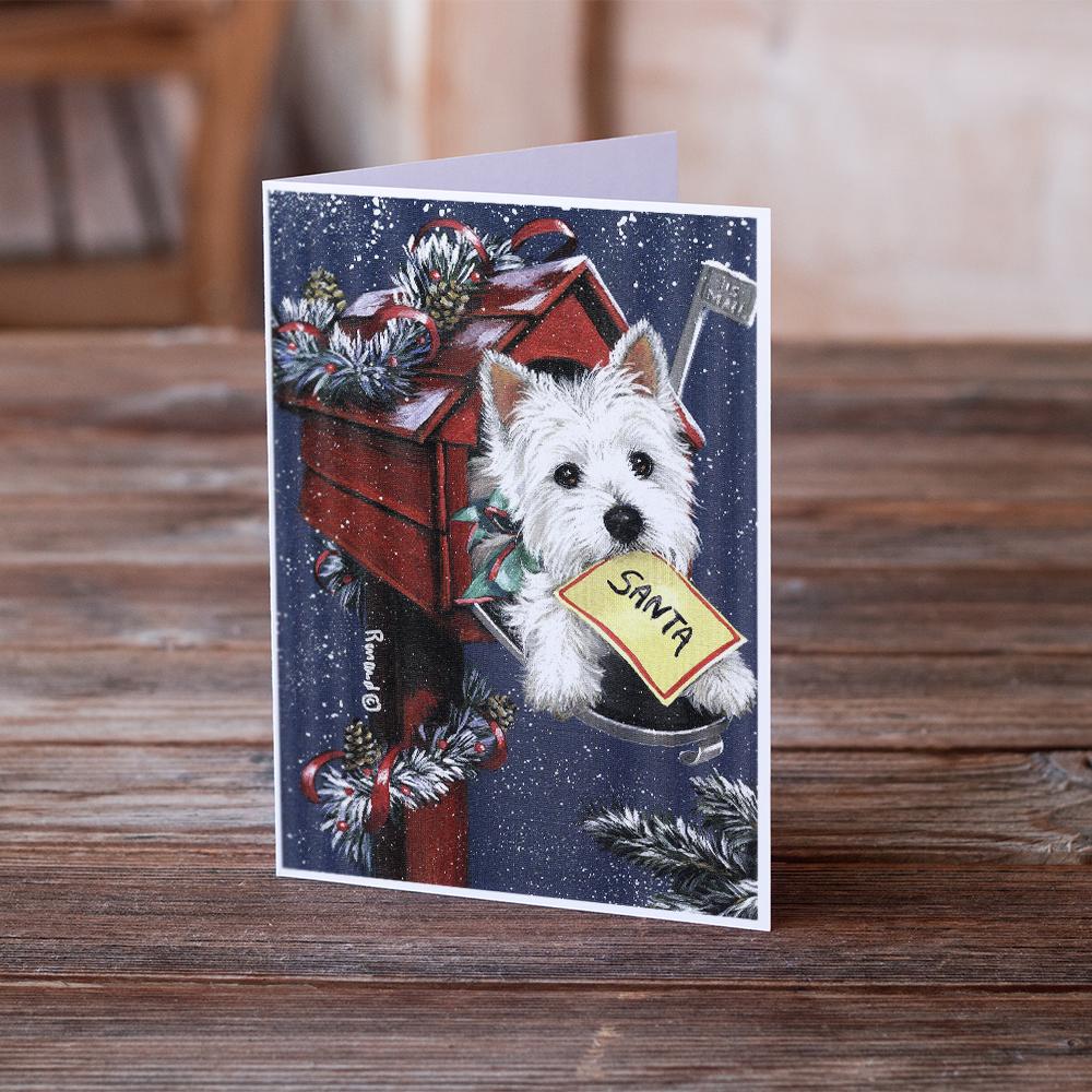 Westie Zoe's Christmas List Greeting Cards and Envelopes Pack of 8 - the-store.com