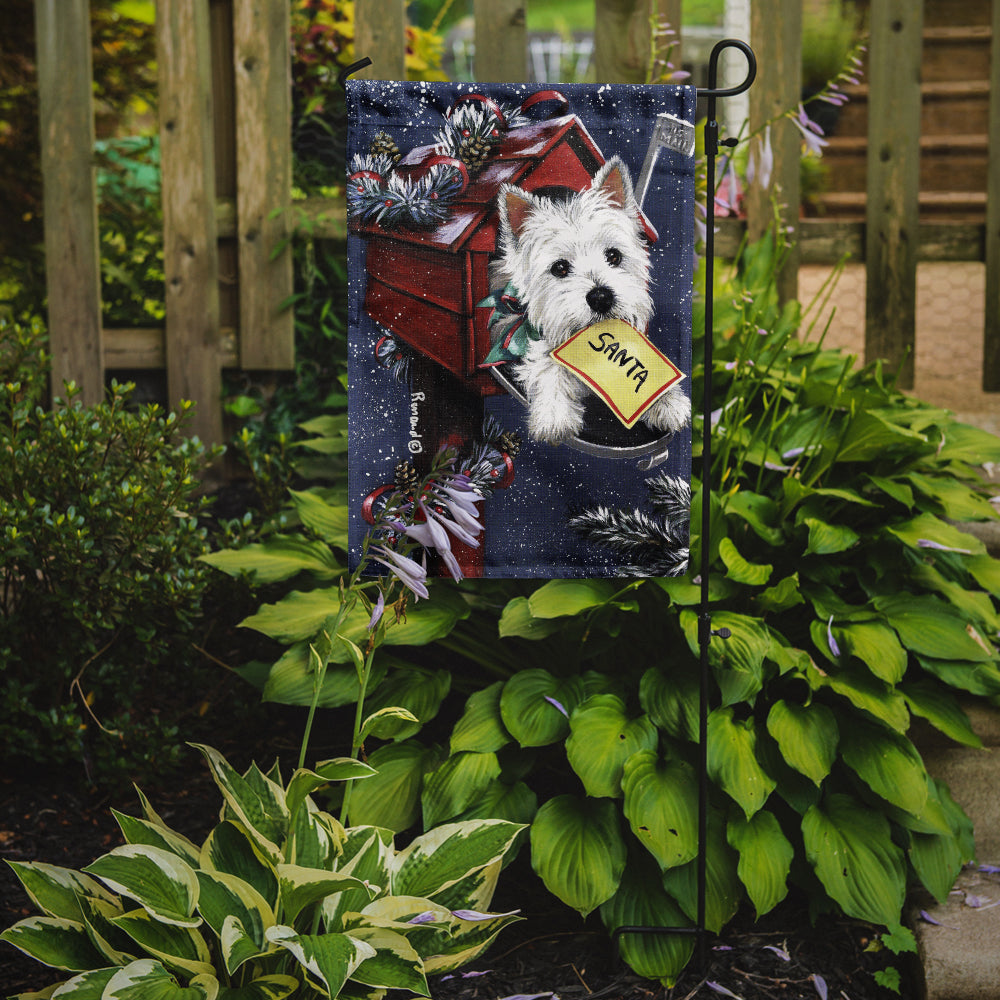 Caroline's Treasures Westie Zoe's Christmas List Garden Flag – Decorative Outdoor Yard Flag PPP3237GF