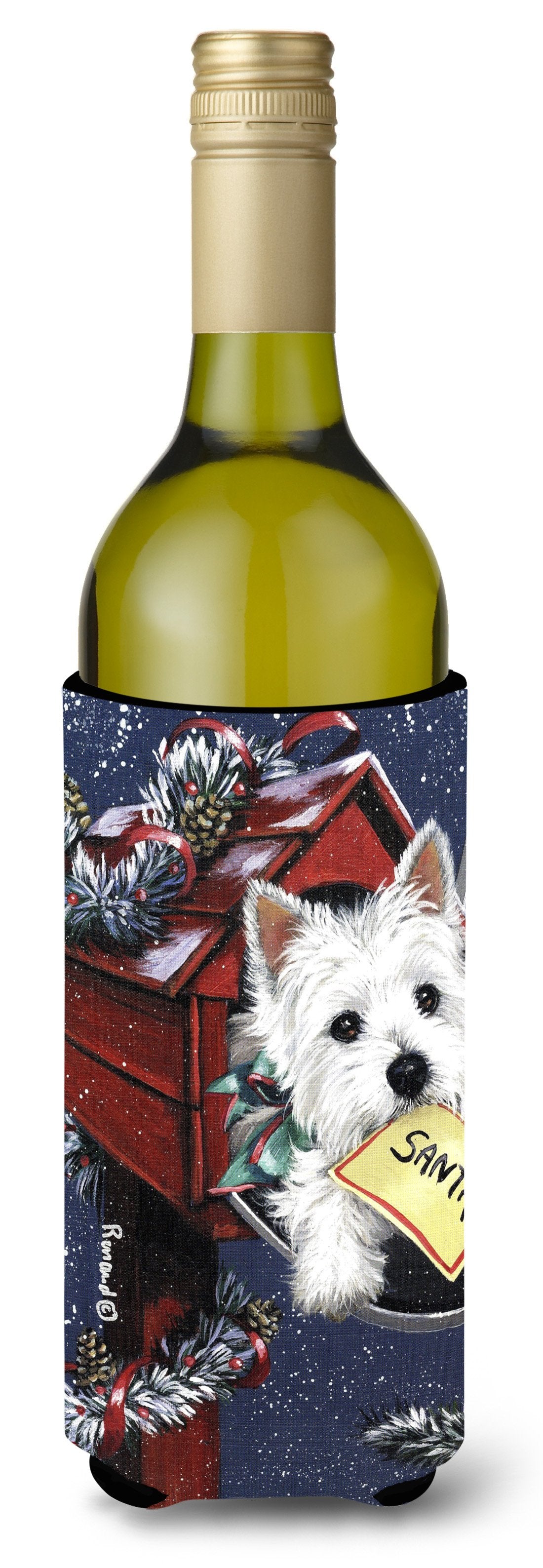 Westie Zoe&#39;s Christmas List Wine Bottle Hugger PPP3237LITERK by Caroline&#39;s Treasures