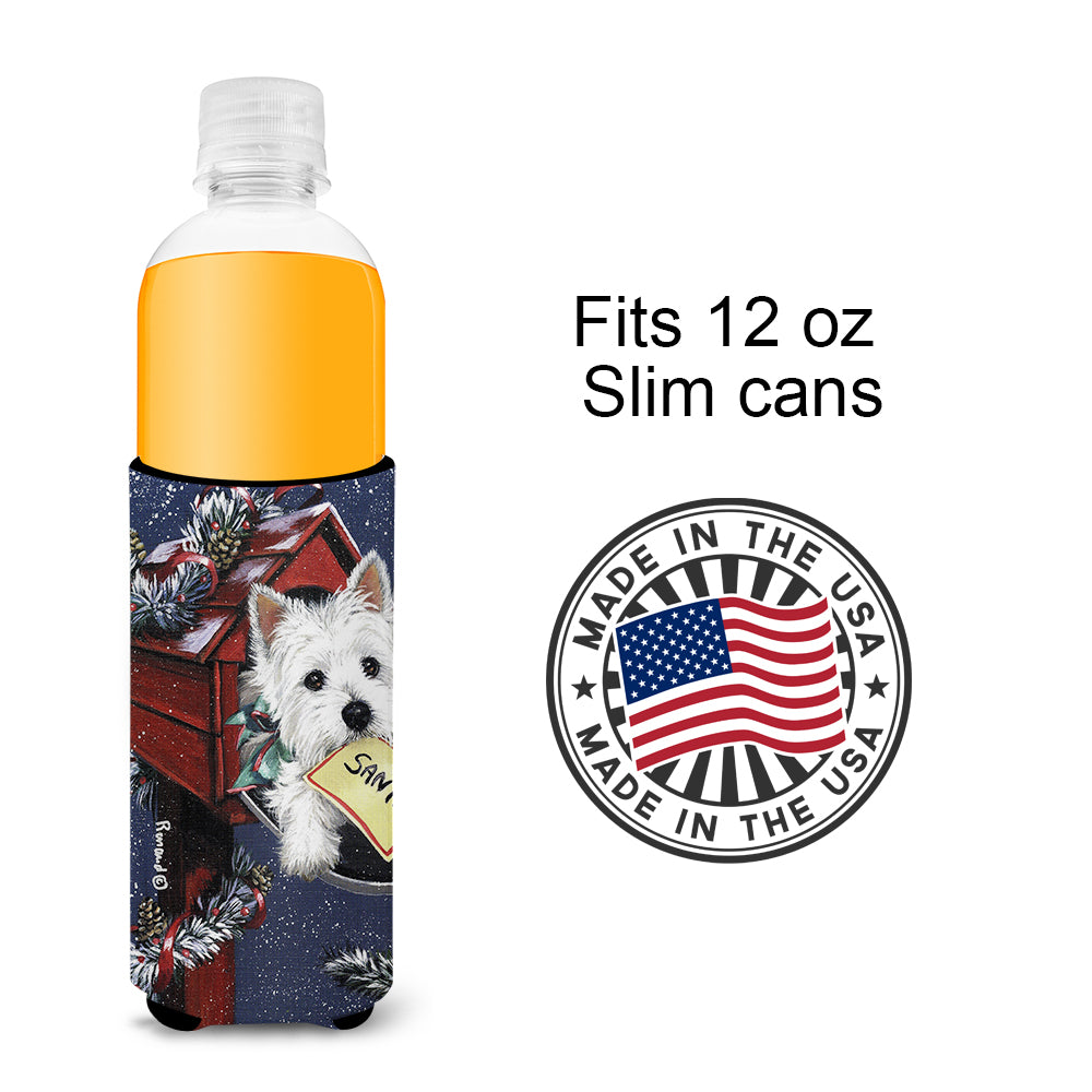 Westie Zoe's Christmas List Ultra Hugger for slim cans PPP3237MUK