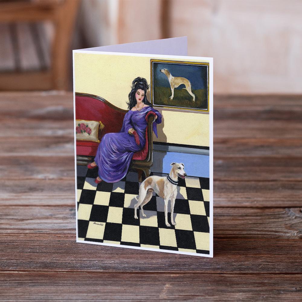 Whippet Elegance and Grace Greeting Cards and Envelopes Pack of 8 - the-store.com