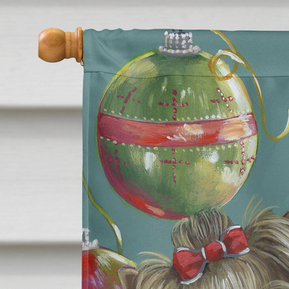 Yorkie Christmas All that Glitters Flag Canvas House Size PPP3239CHF