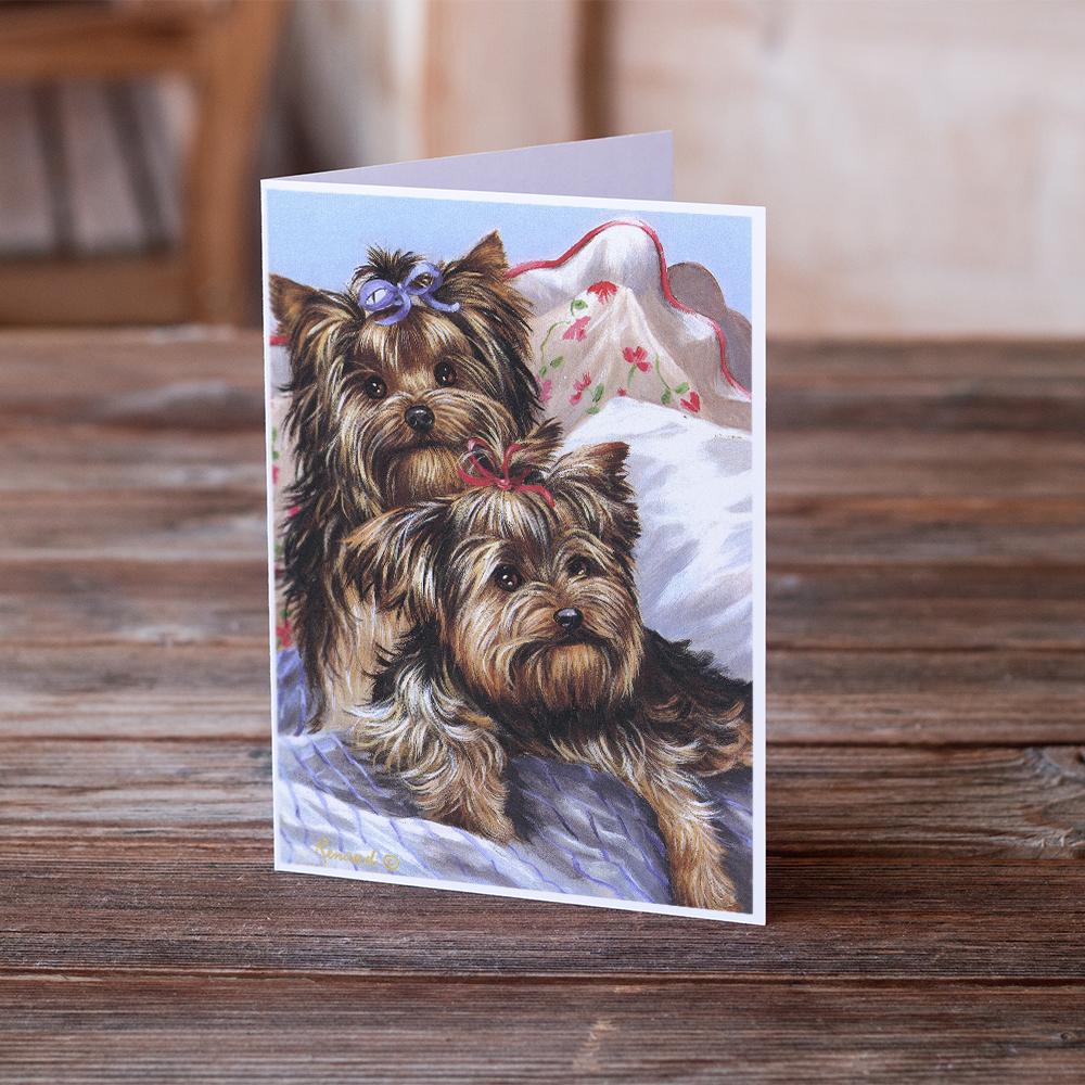 Yorkie Bed Bugs Greeting Cards and Envelopes Pack of 8 - the-store.com