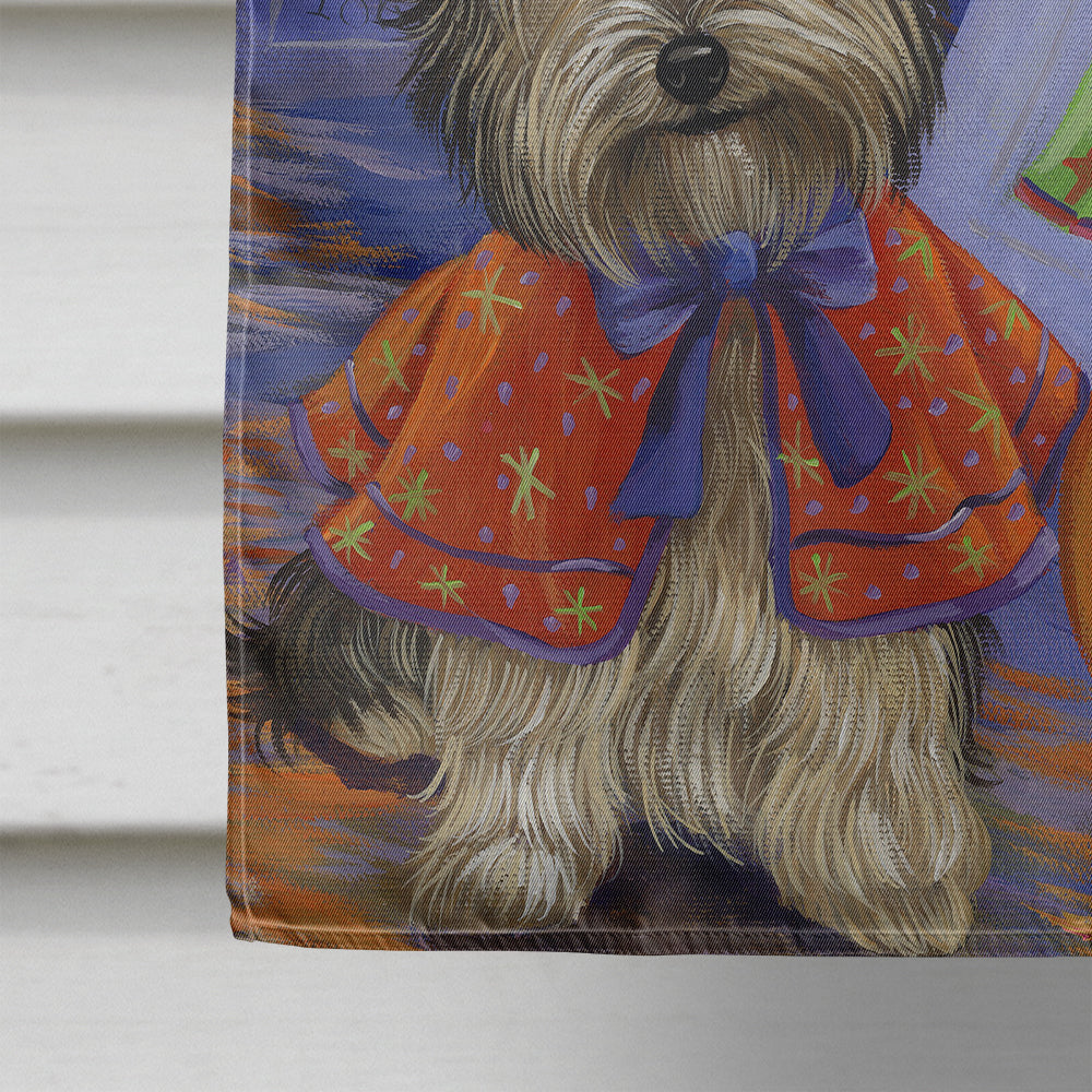 Yorkie Halloween Haunted House Flag Canvas House Size PPP3241CHF  the-store.com.