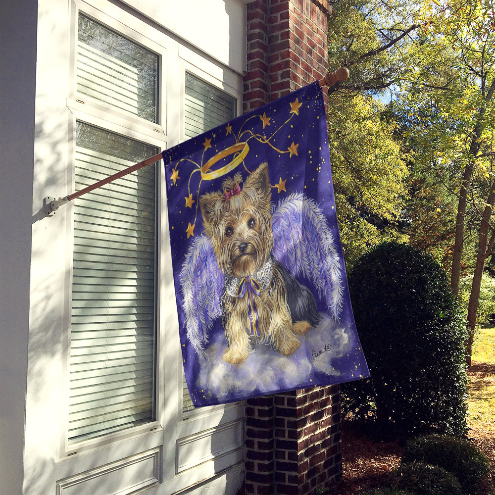 Yorkie Christmas Angel Flag Canvas House Size PPP3243CHF  the-store.com.