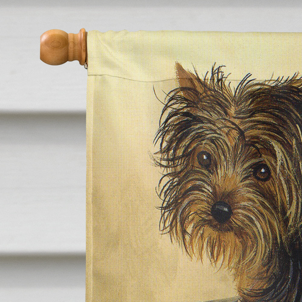 Yorkie Bath Time Flag Canvas House Size PPP3244CHF  the-store.com.