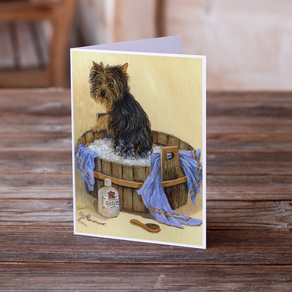 Buy this Yorkie Bath Time Greeting Cards and Envelopes Pack of 8
