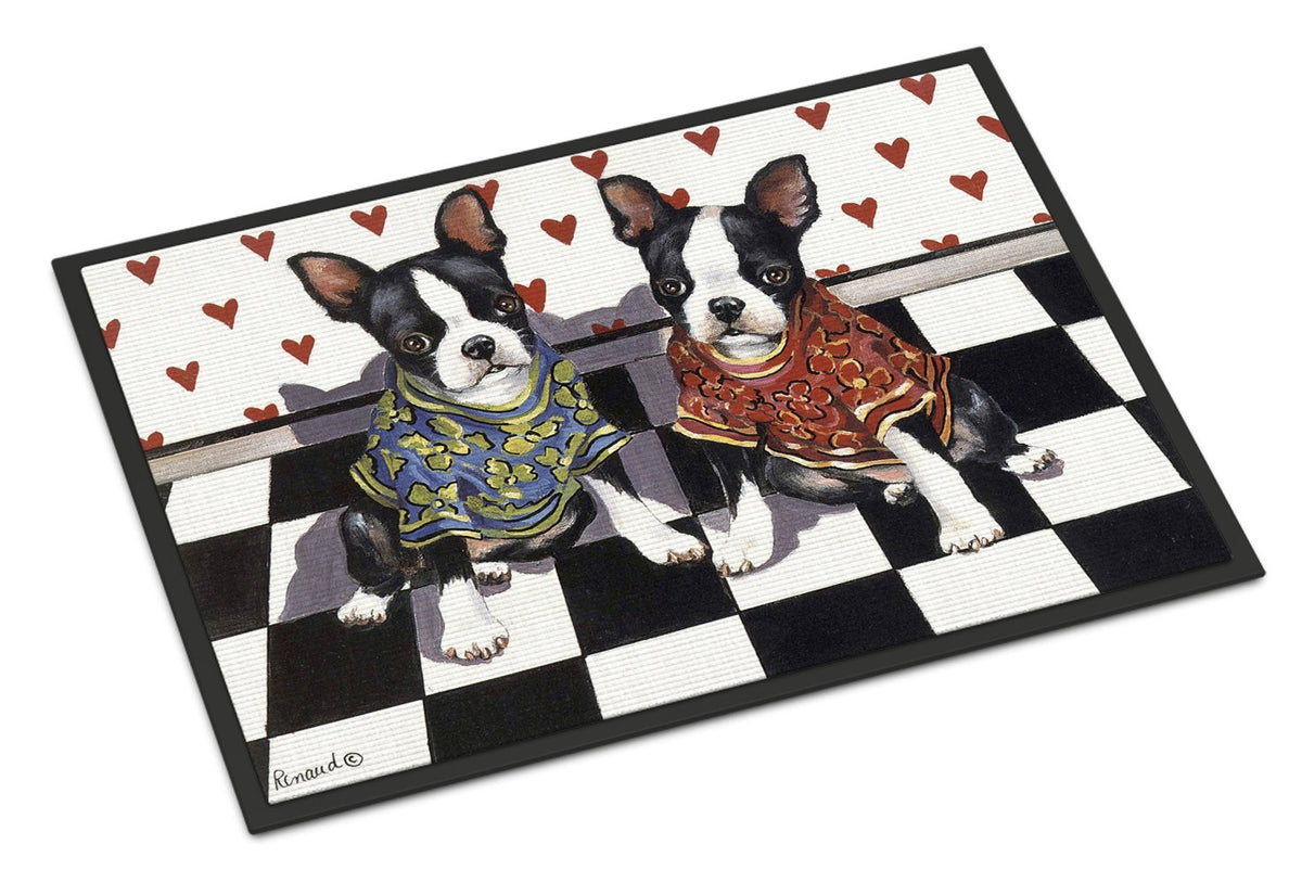 Boston Terrier Puppy Love Indoor or Outdoor Mat 24x36 PPP3249JMAT by Caroline&#39;s Treasures