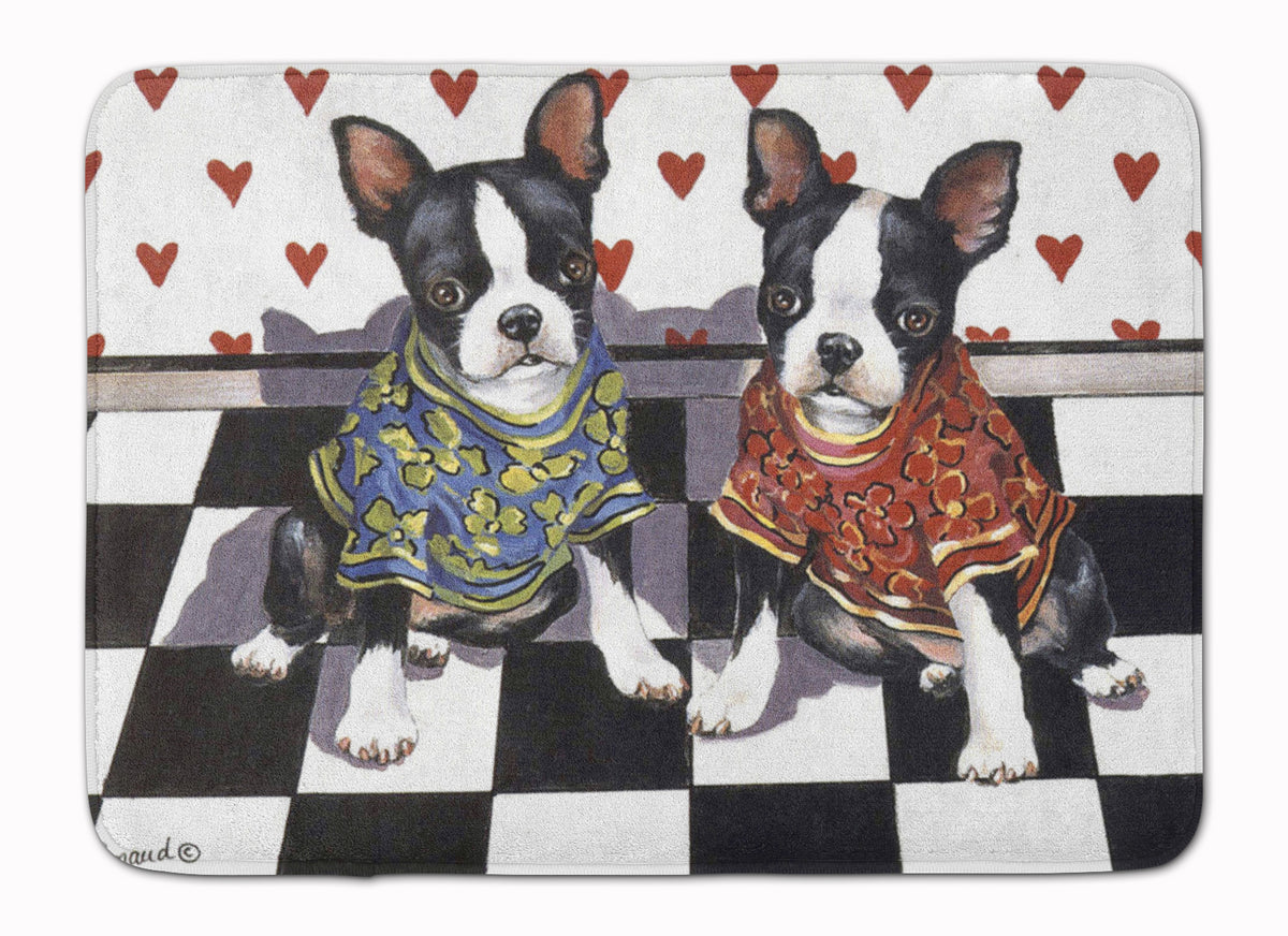 Boston Terrier Puppy Love Machine Washable Memory Foam Mat PPP3249RUG - the-store.com