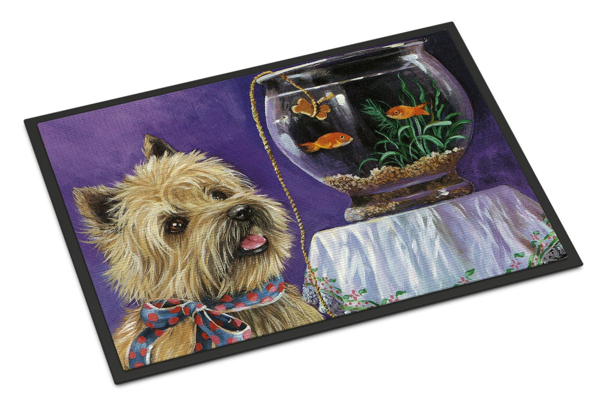 Cairn Terrier Gone Fishing Indoor or Outdoor Mat 24x36 PPP3252JMAT by Caroline&#39;s Treasures