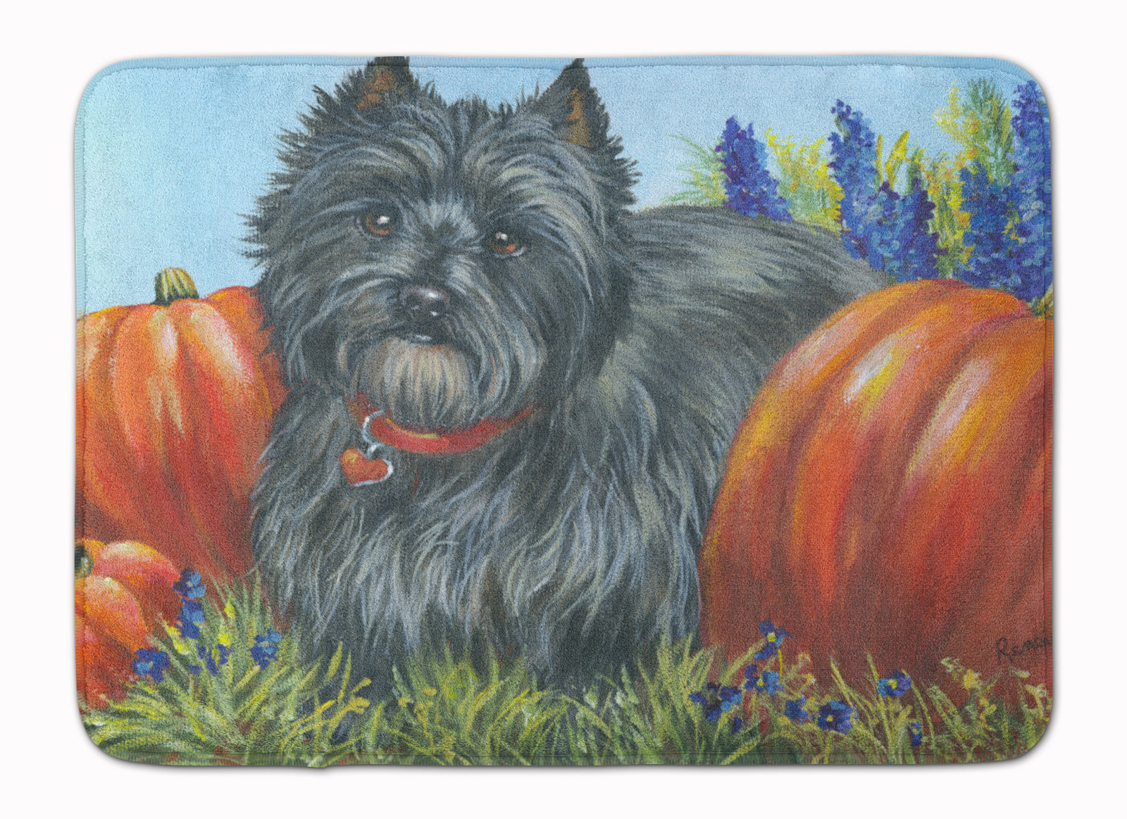 Cairn Terrier Mom's Pumpkins Machine Washable Memory Foam Mat PPP3253RUG - the-store.com