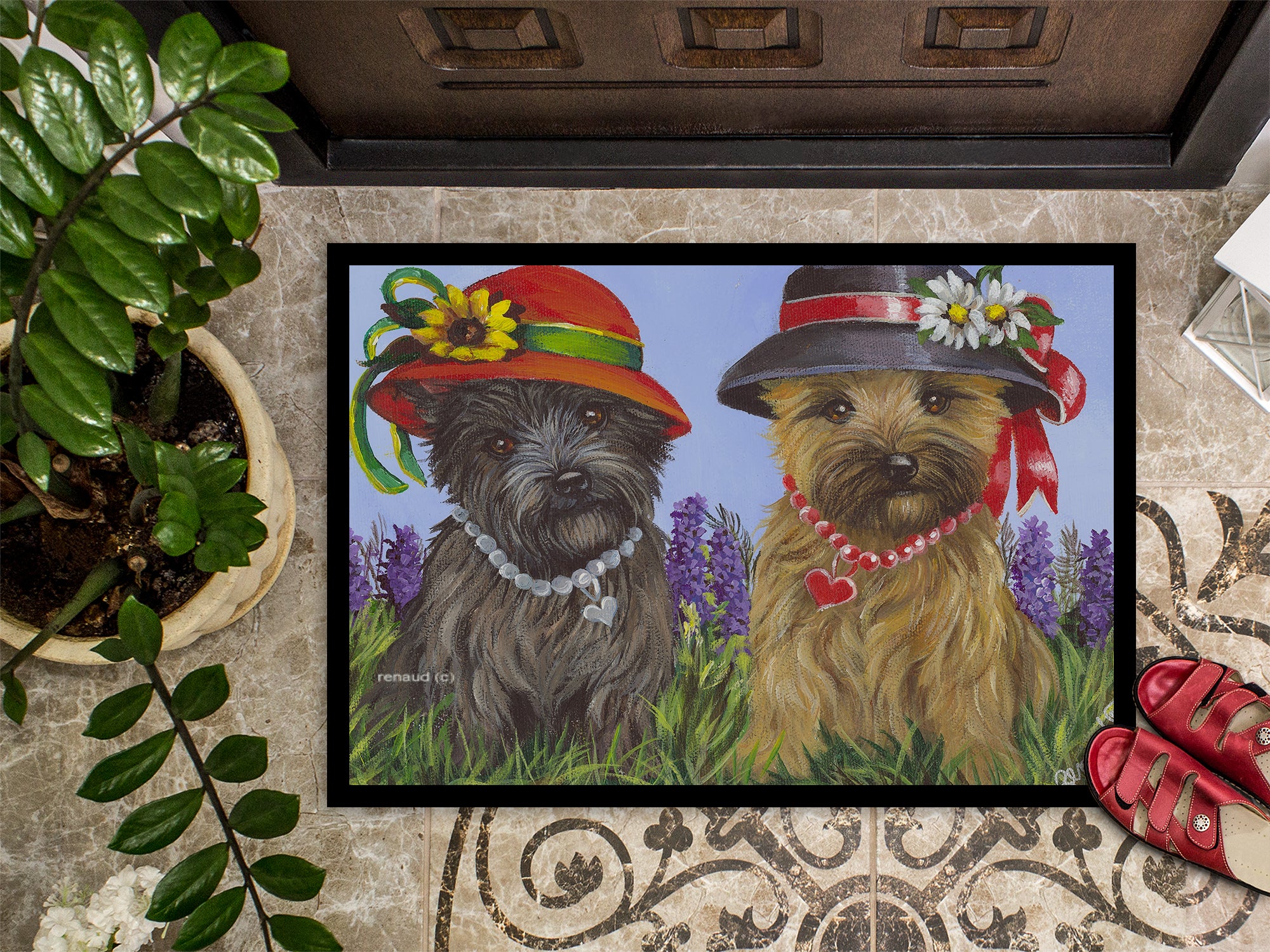 Cairn Terrier Sisters Indoor or Outdoor Mat 18x27 PPP3254MAT - the-store.com