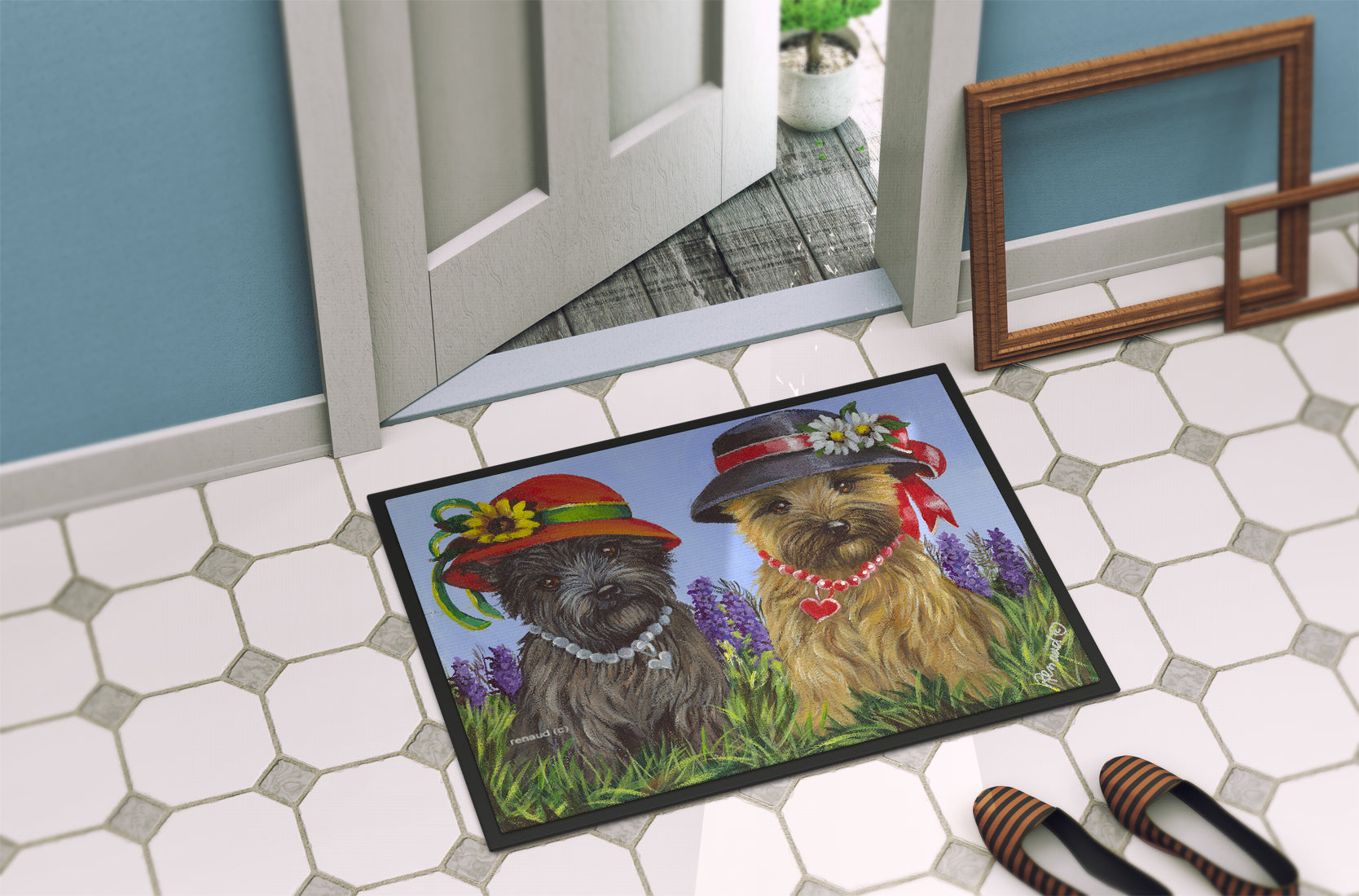 Cairn Terrier Sisters Indoor or Outdoor Mat 18x27 PPP3254MAT - the-store.com