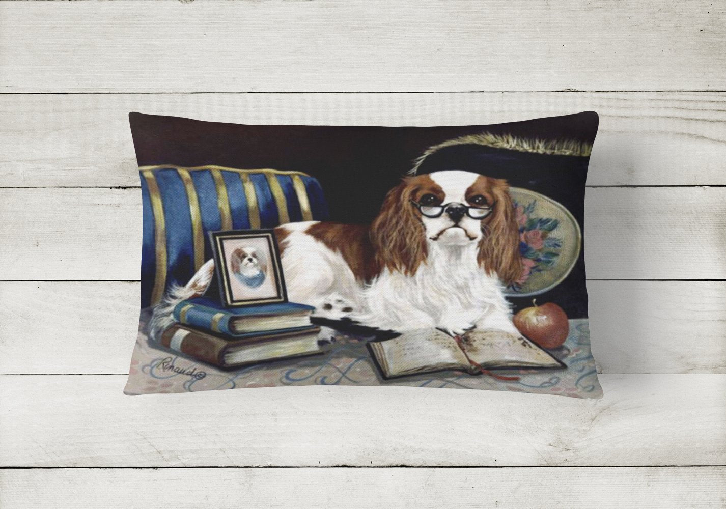 Cavalier Spaniel Perfect Student Canvas Fabric Decorative Pillow PPP3255PW1216 - the-store.com